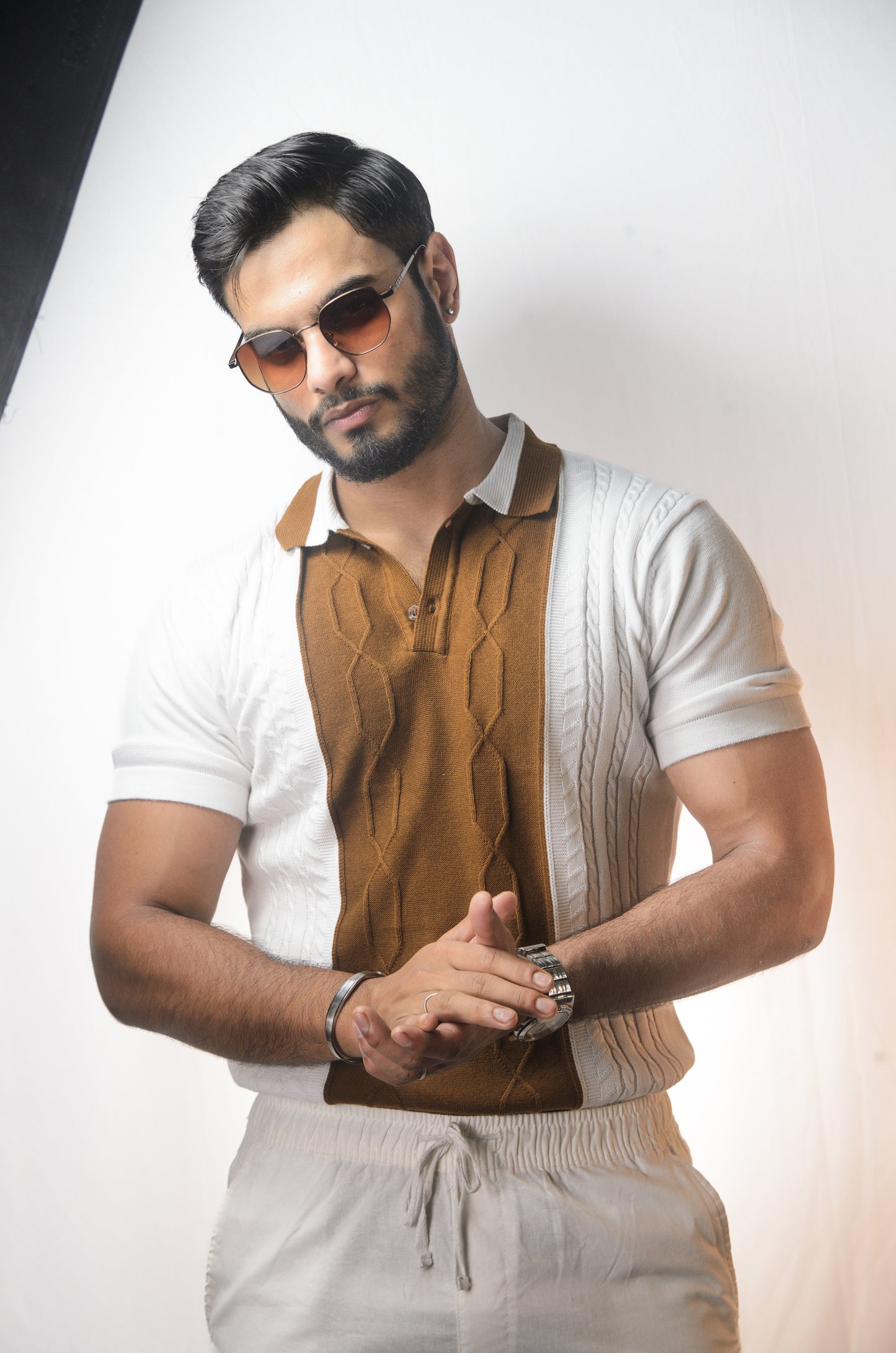 The Milan Cabel Polo - BROWN