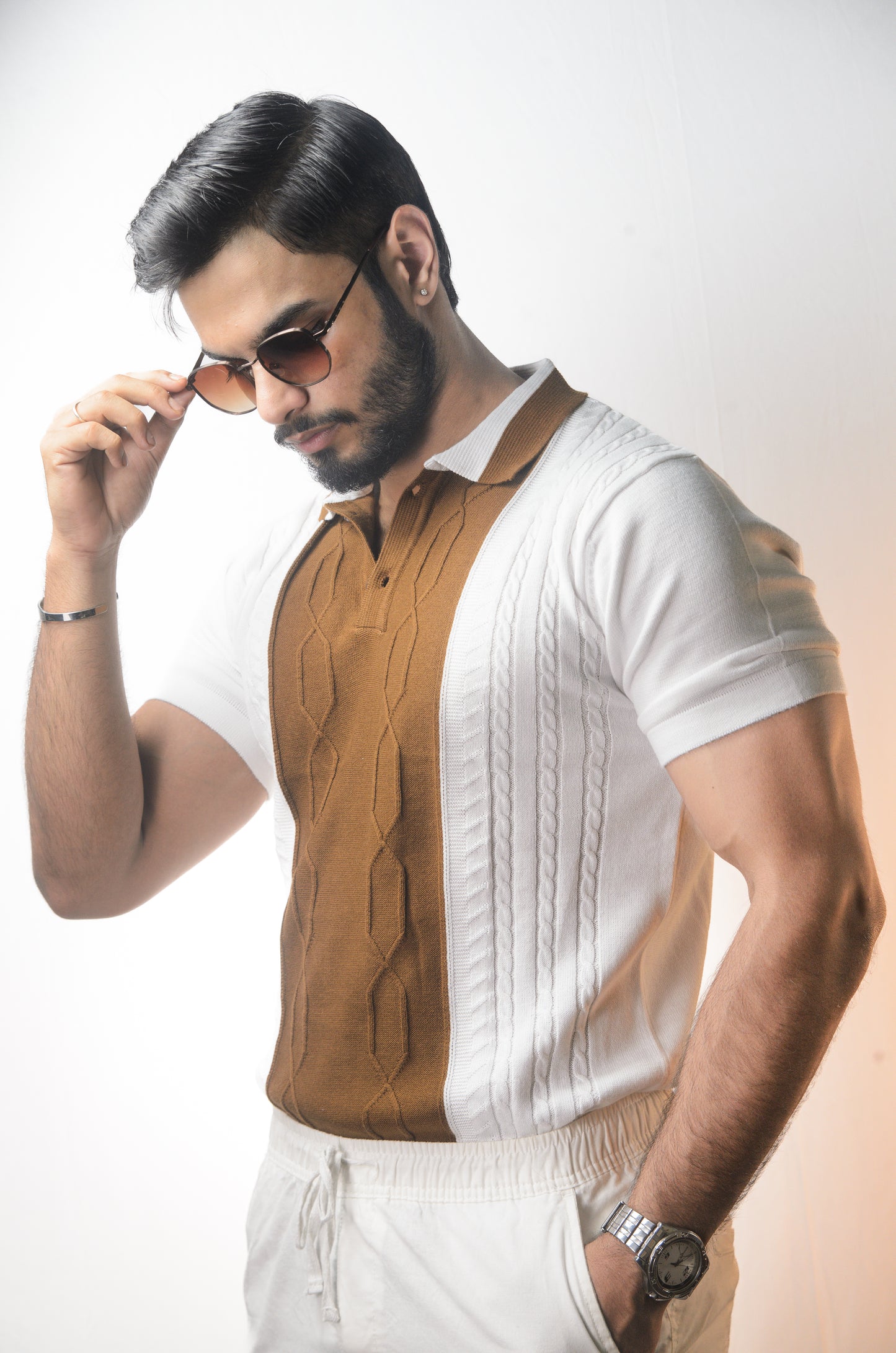 The Milan Cabel Polo - BROWN