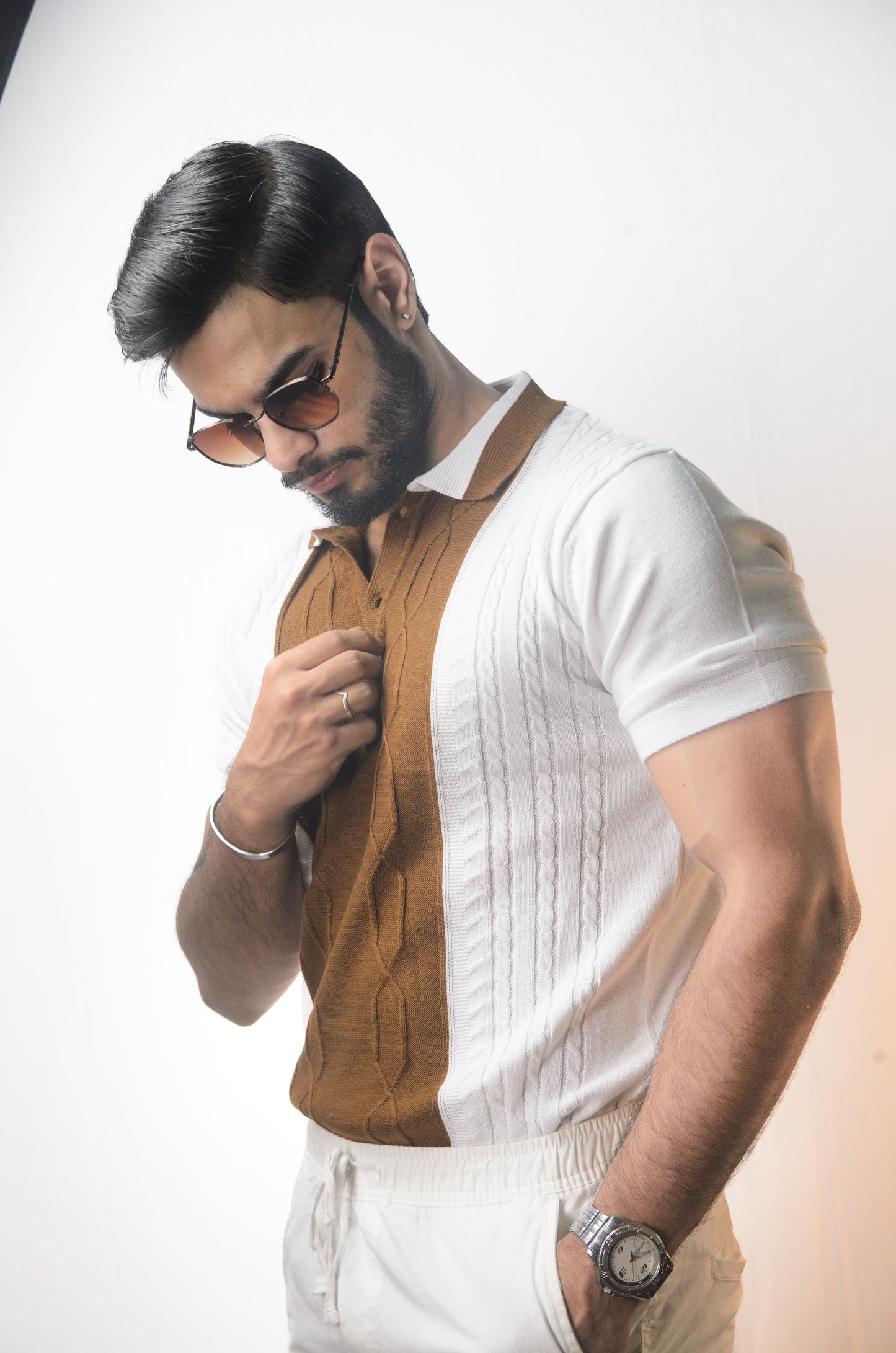 The Milan Cabel Polo - BROWN