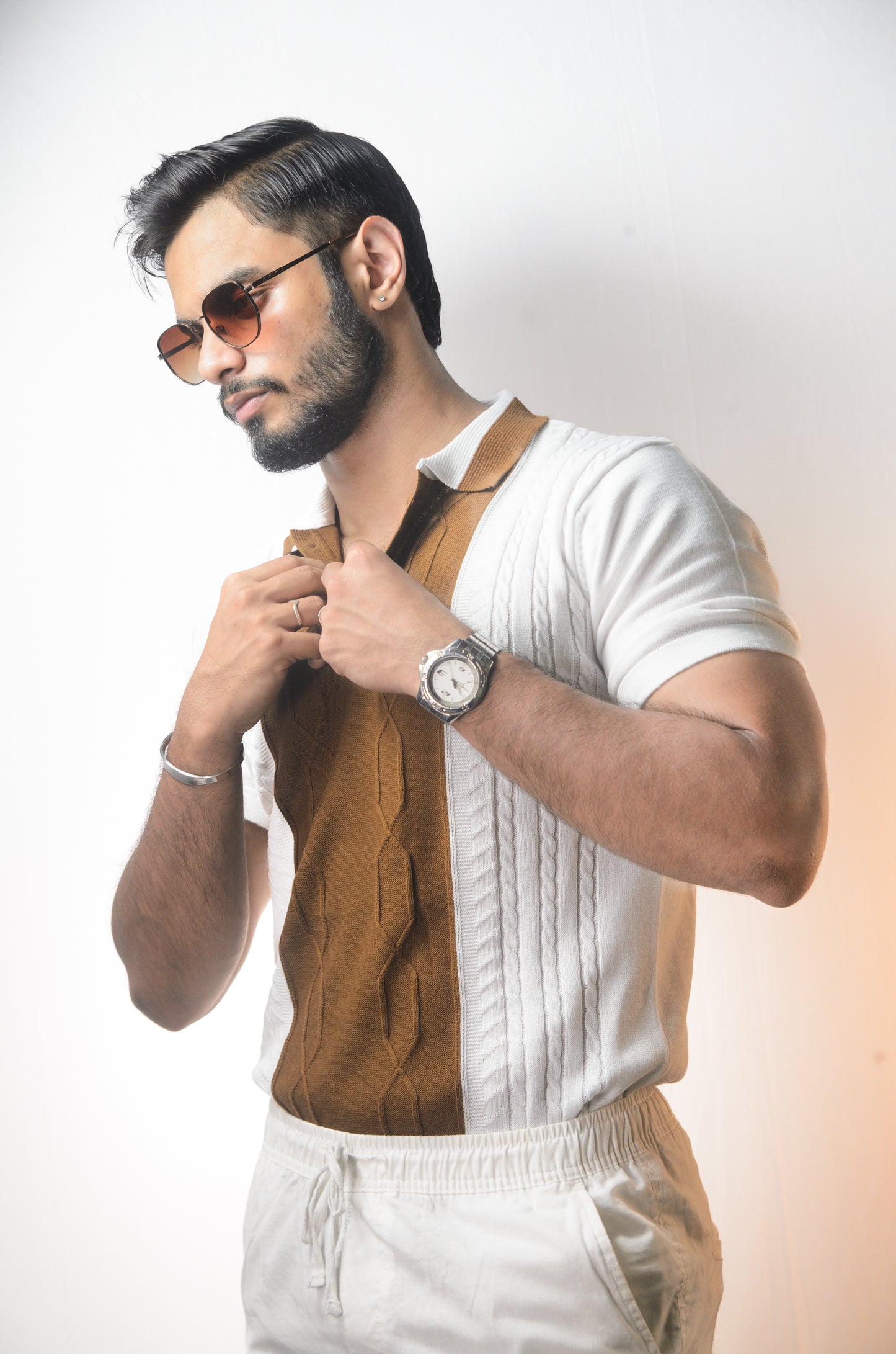 The Milan Cabel Polo - BROWN