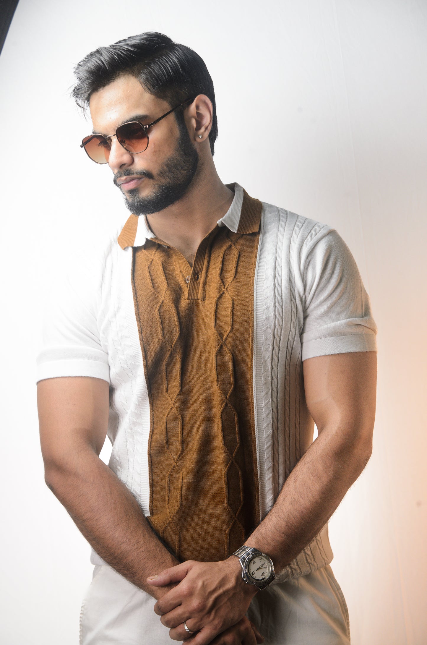 The Milan Cabel Polo - BROWN