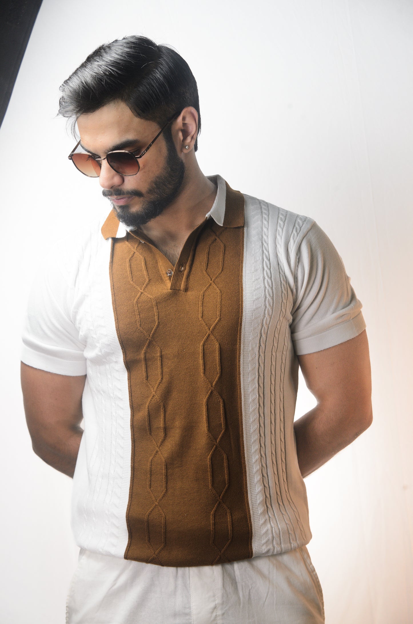 The Milan Cabel Polo - BROWN
