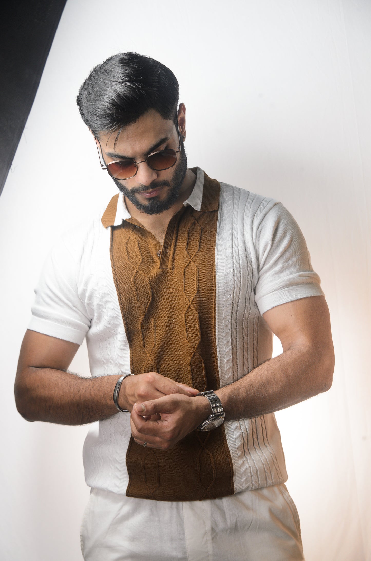 The Milan Cabel Polo - BROWN
