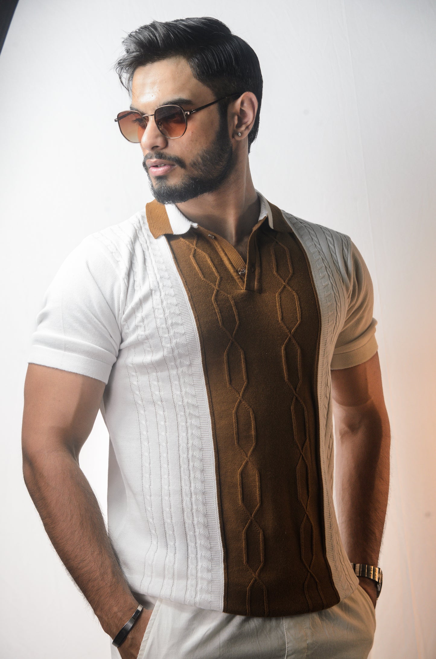 The Milan Cabel Polo - BROWN