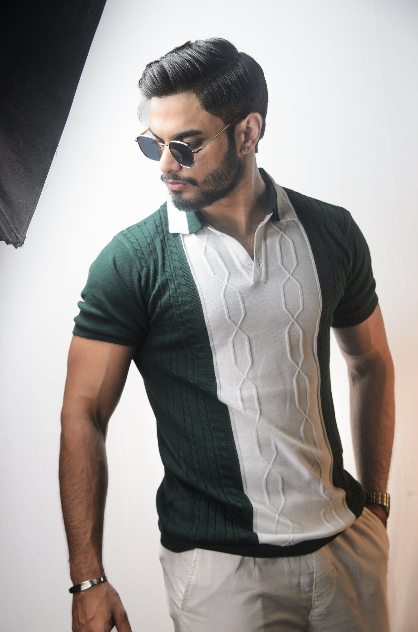 The Milan Cabel Polo - BOTTLE GREEN