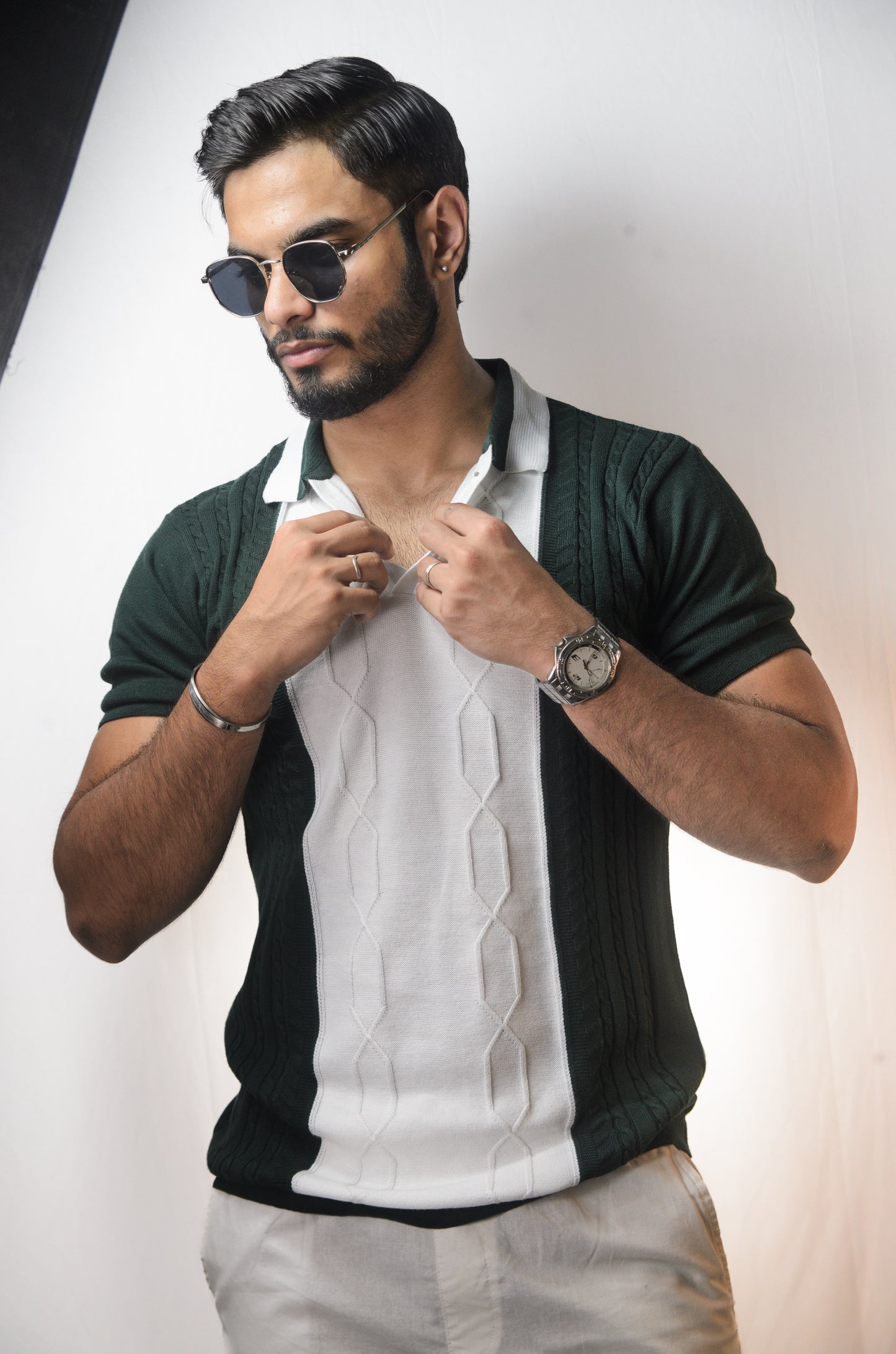 The Milan Cabel Polo - BOTTLE GREEN