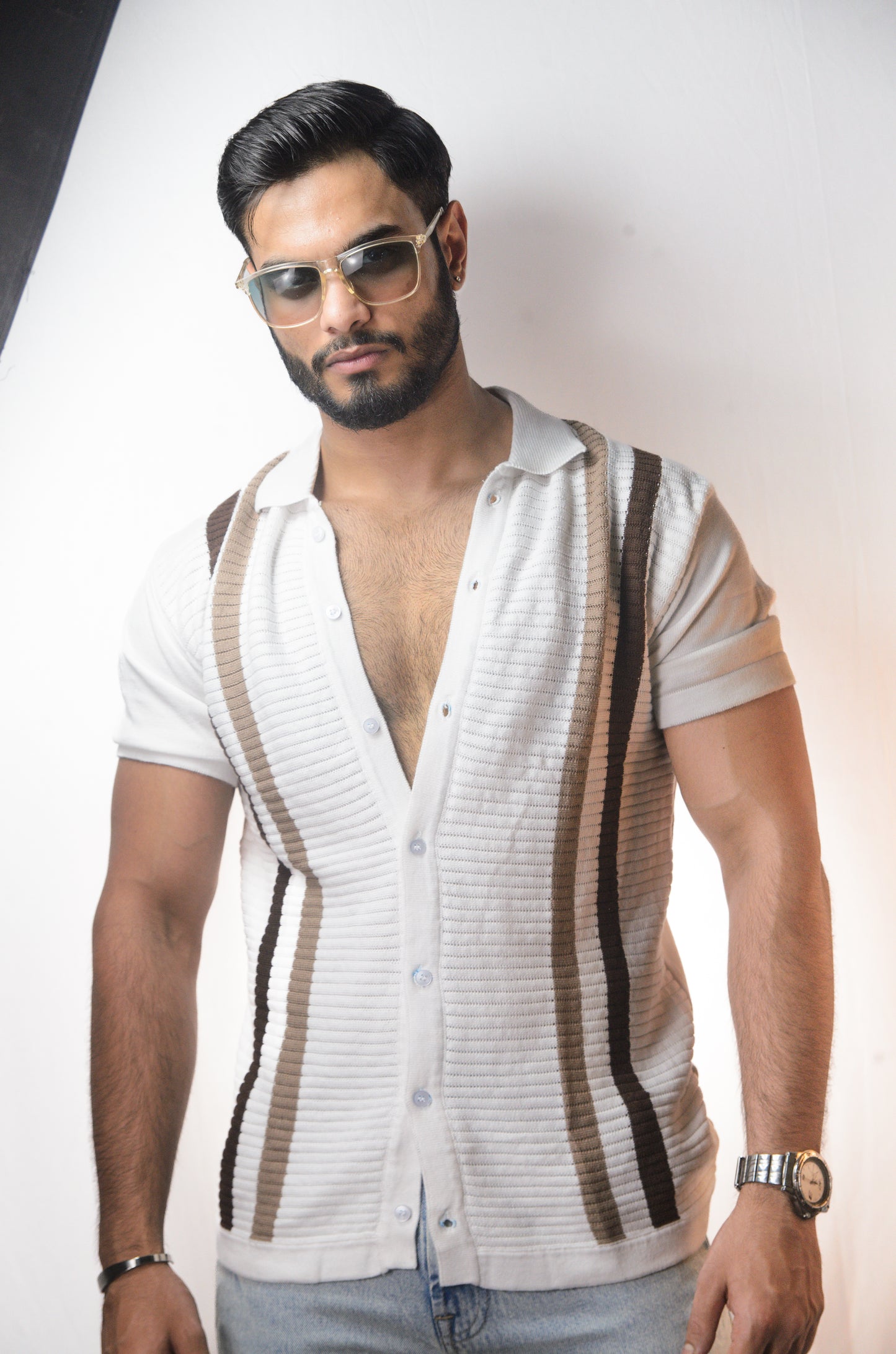 Monaco Mood Knitted Shirt - WHITE