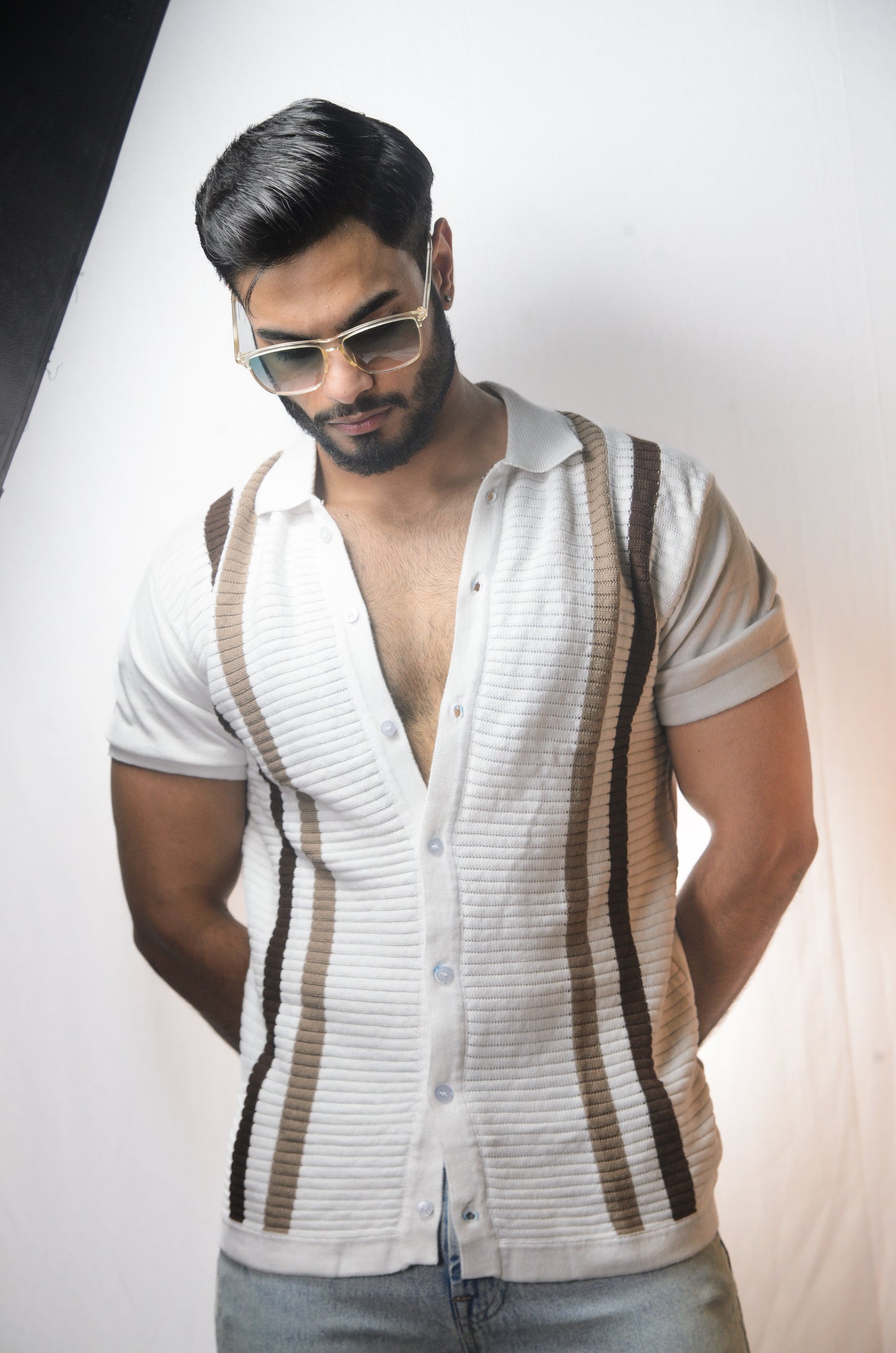 Monaco Mood Knitted Shirt - WHITE