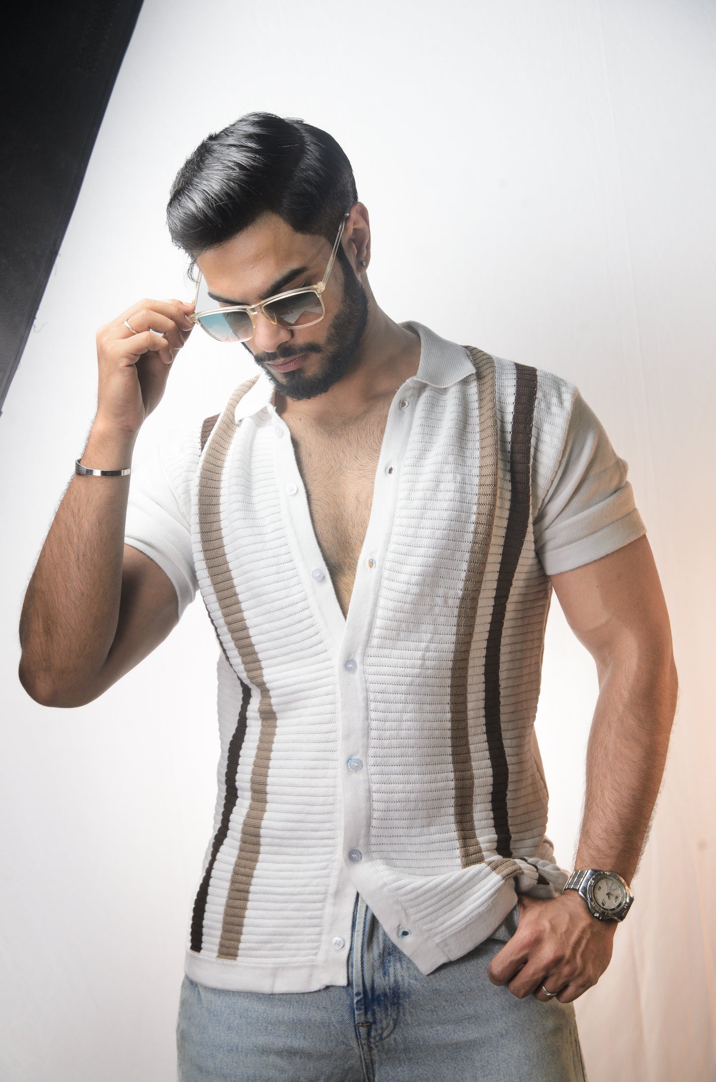 Monaco Mood Knitted Shirt - WHITE