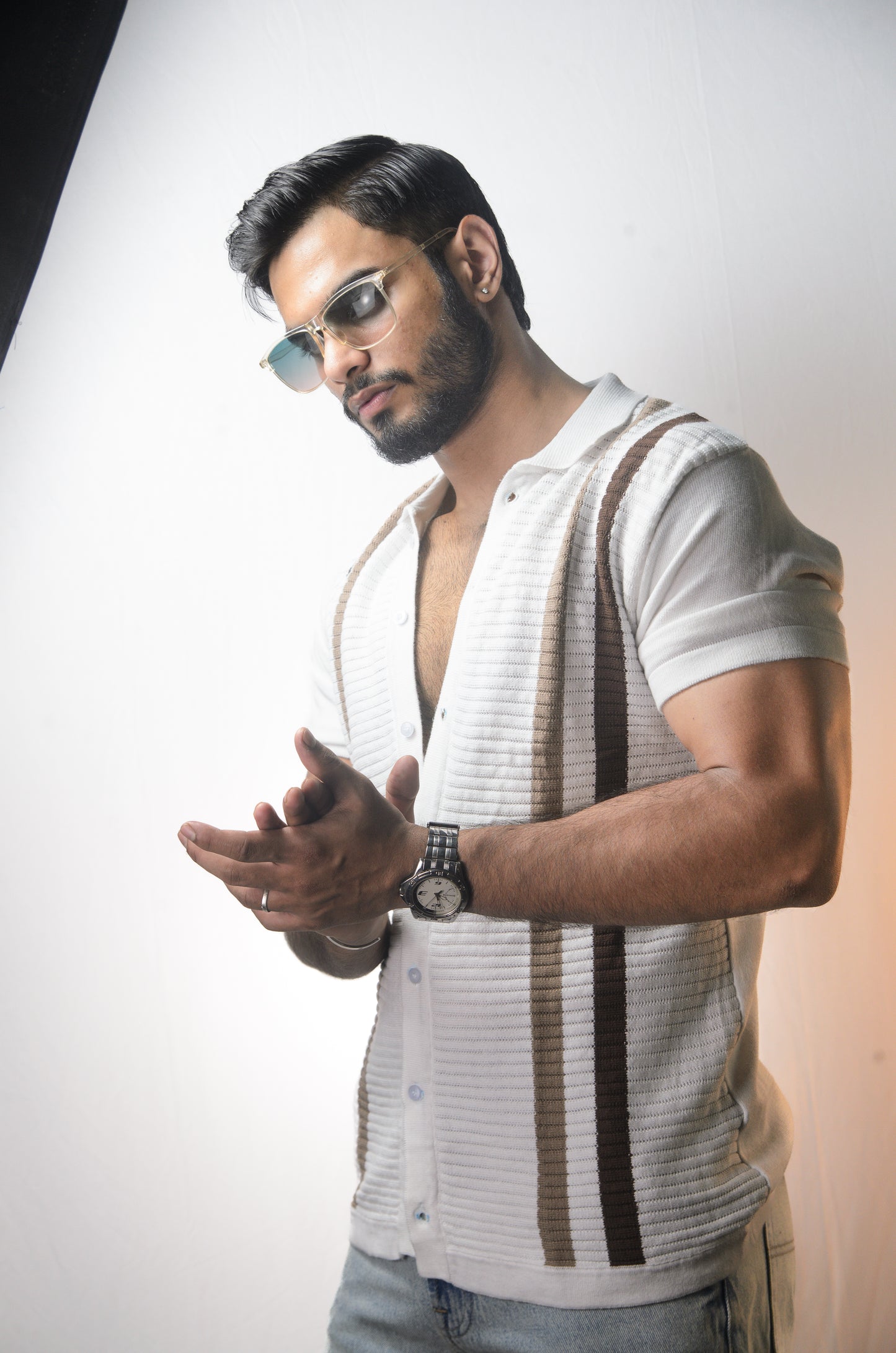 Monaco Mood Knitted Shirt - WHITE
