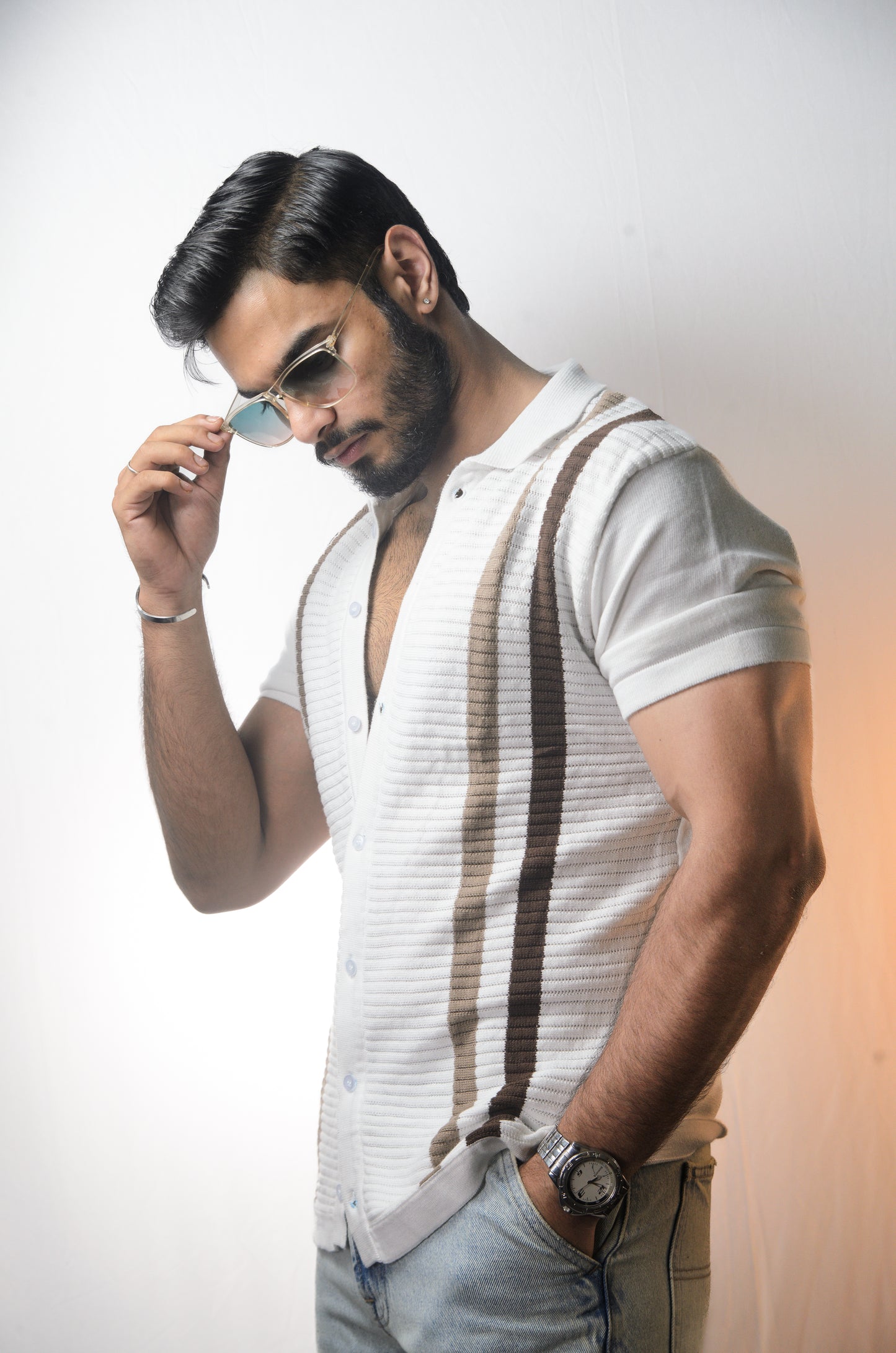 Monaco Mood Knitted Shirt - WHITE