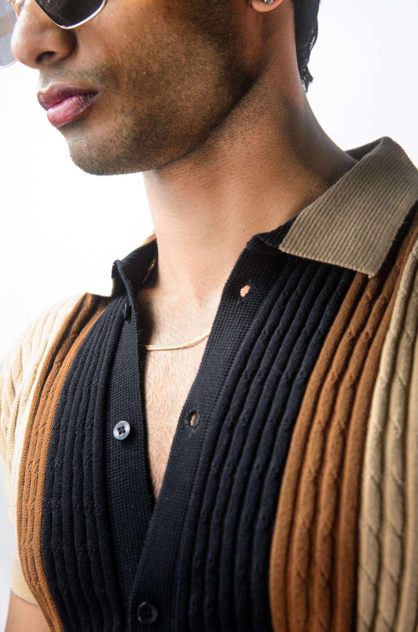 Valance Knitted Shirt - BROWN