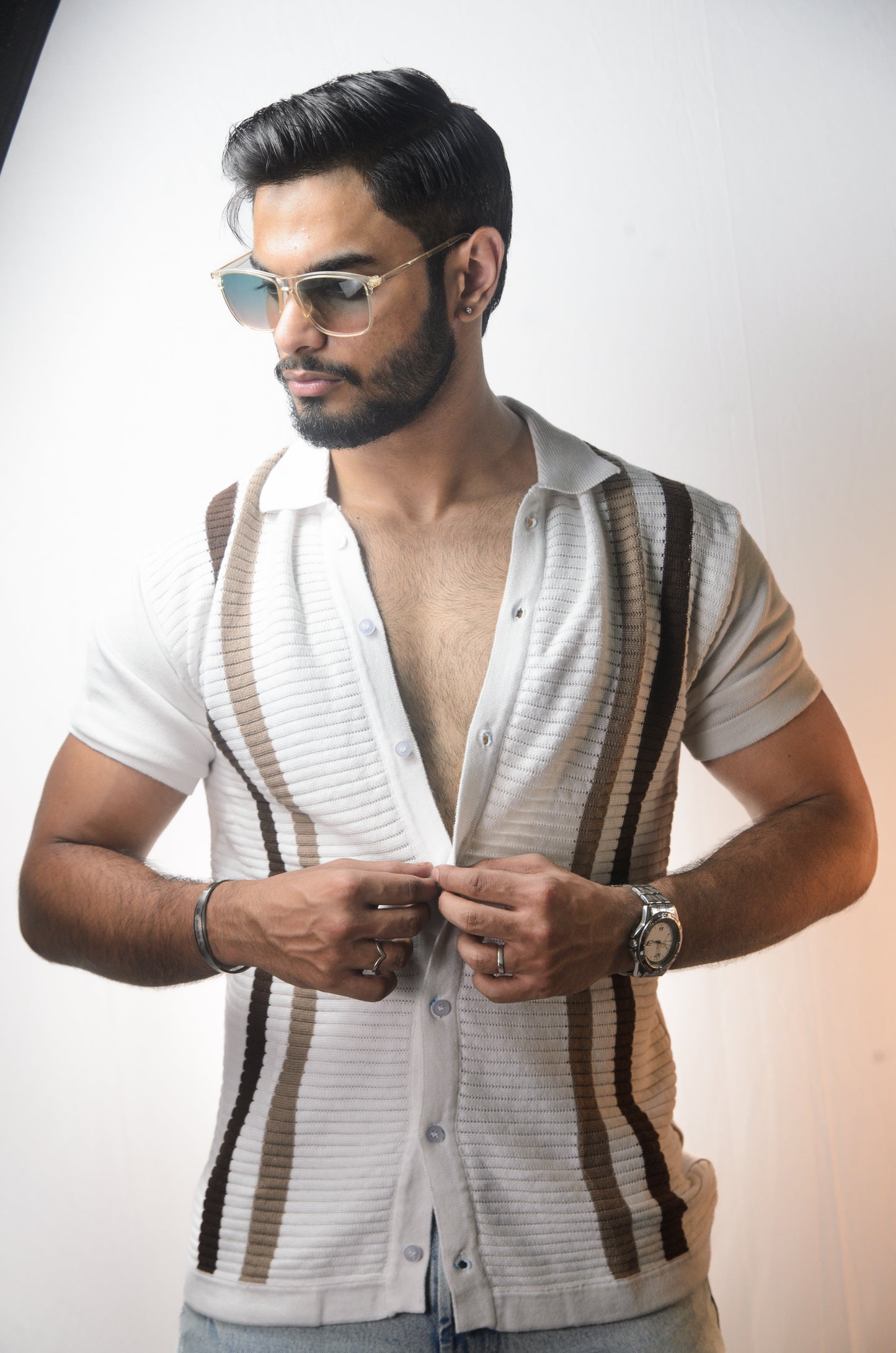 Monaco Mood Knitted Shirt - WHITE