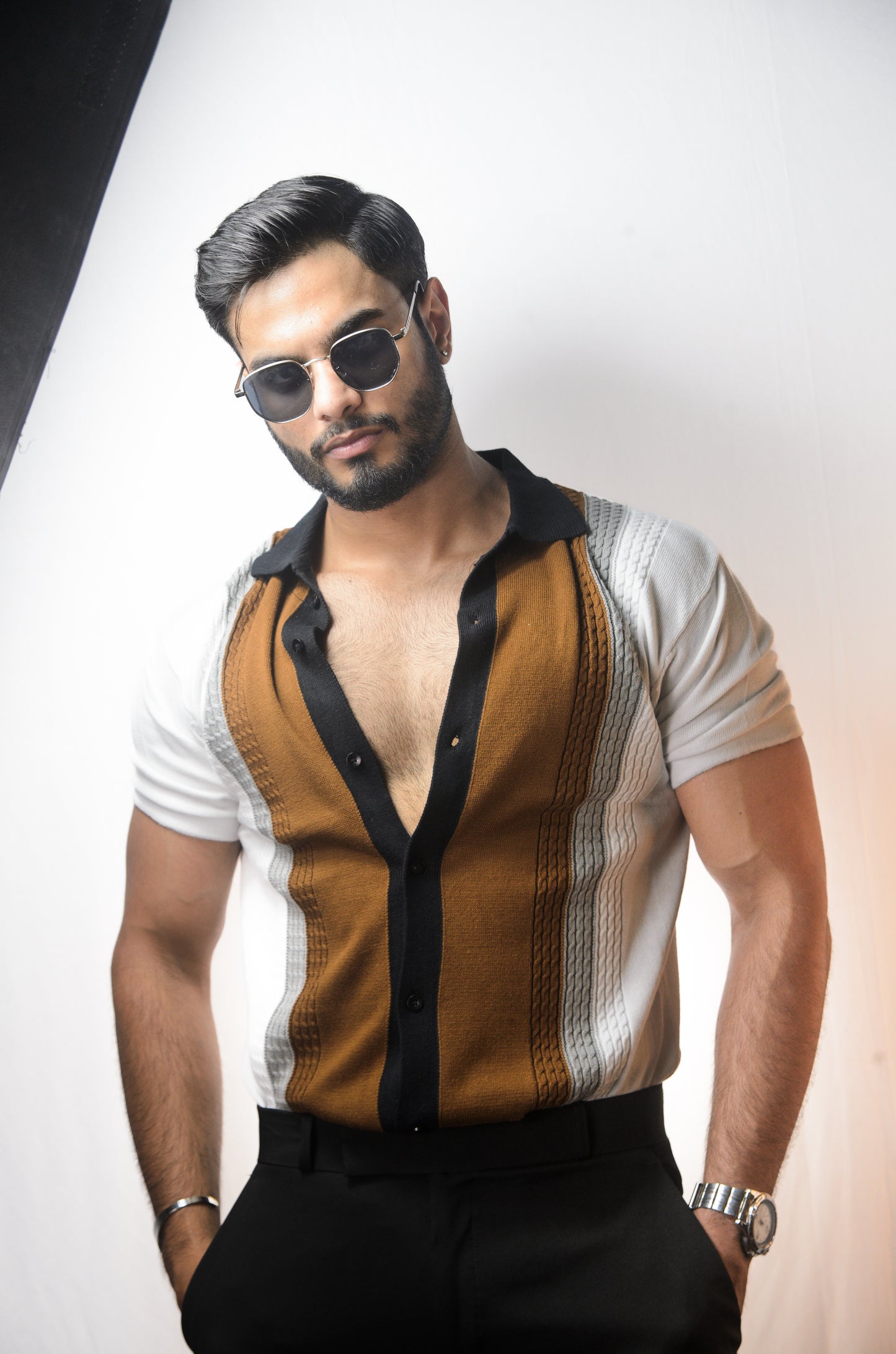 Coastal Luxe Knitted Shirt - WHITE