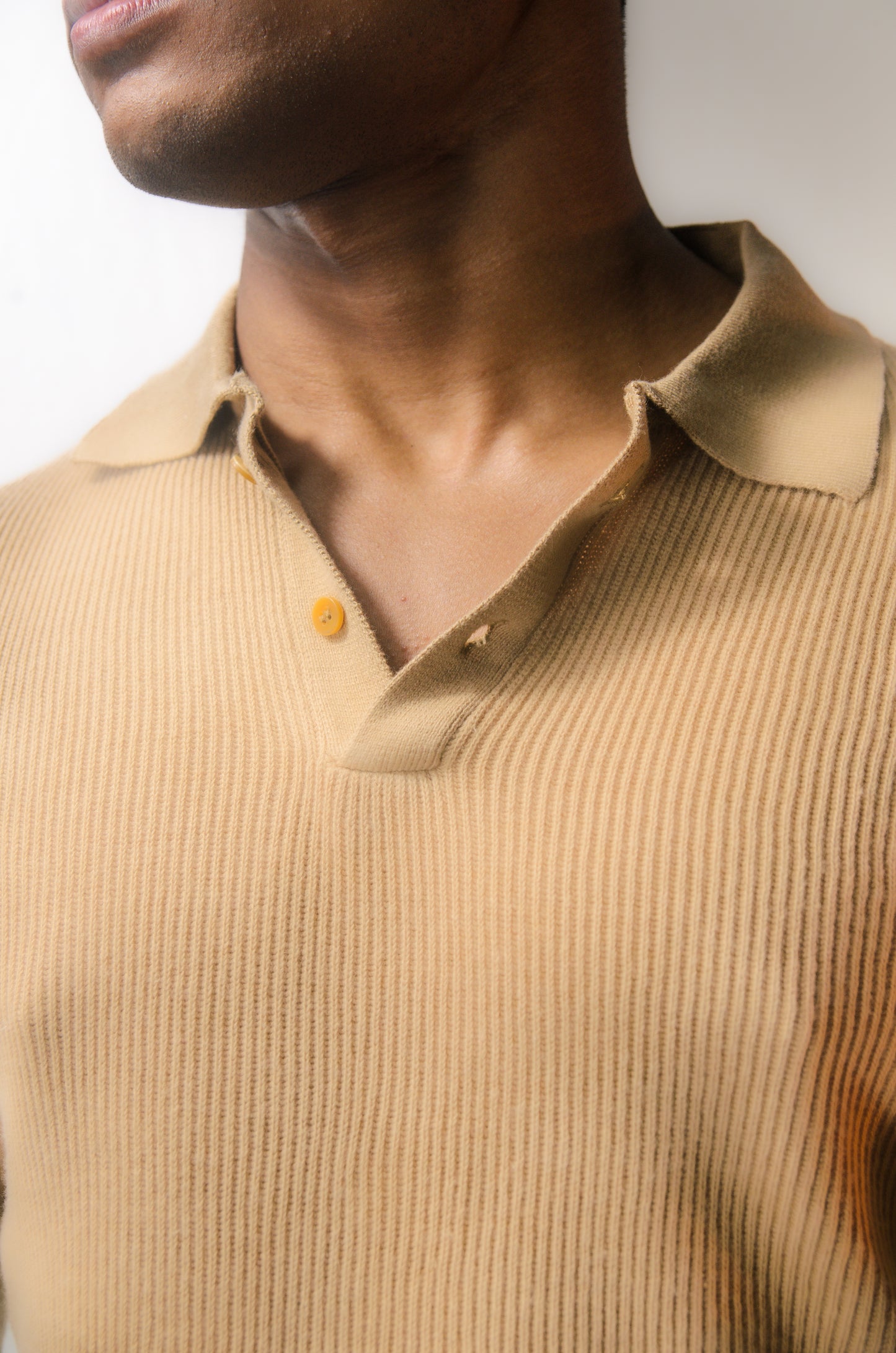 The Valmont Full Sleeve Polo - BEIGE