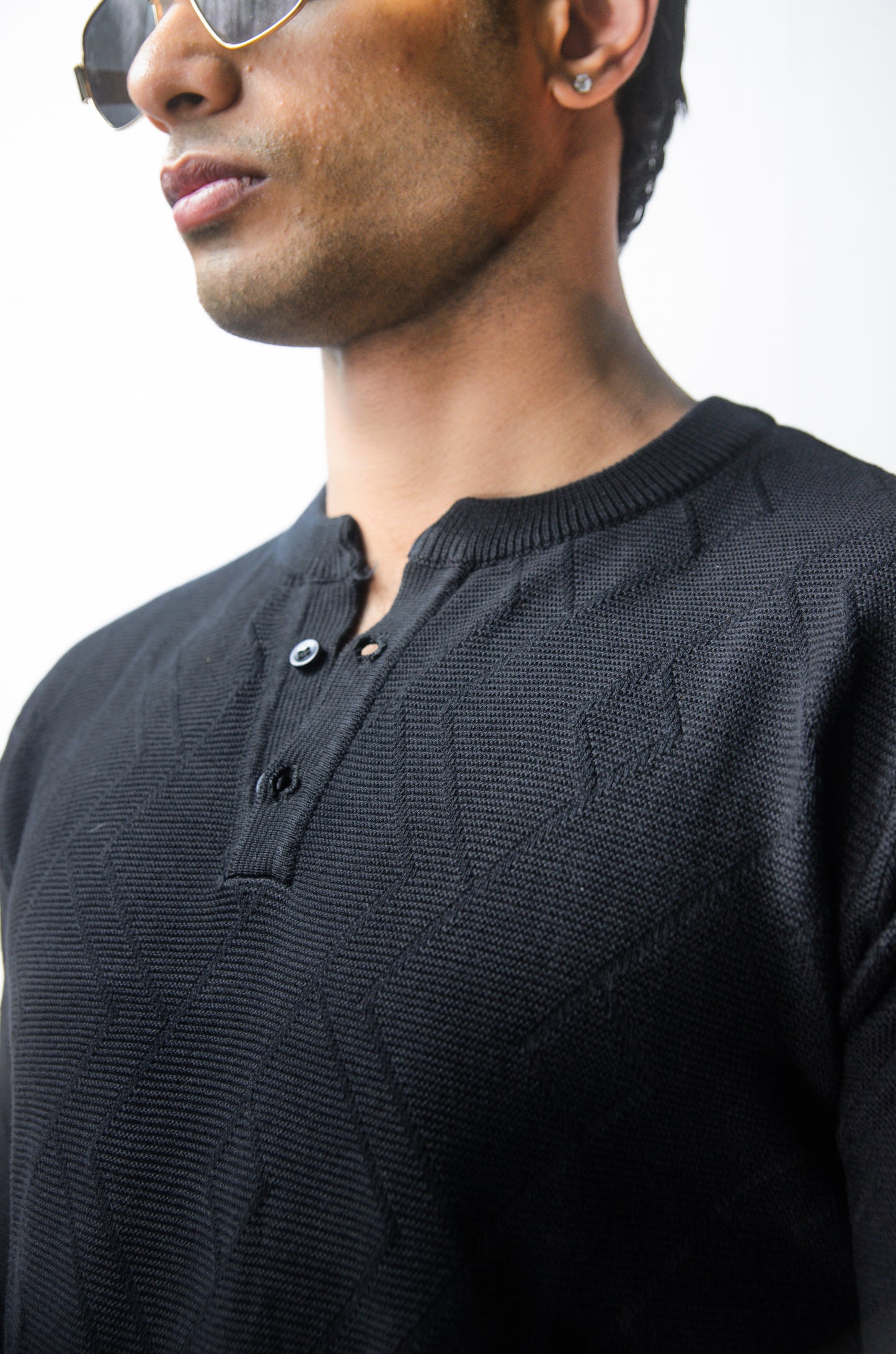 The Arizona Full Sleeve Polo T-Shirt - BLACK