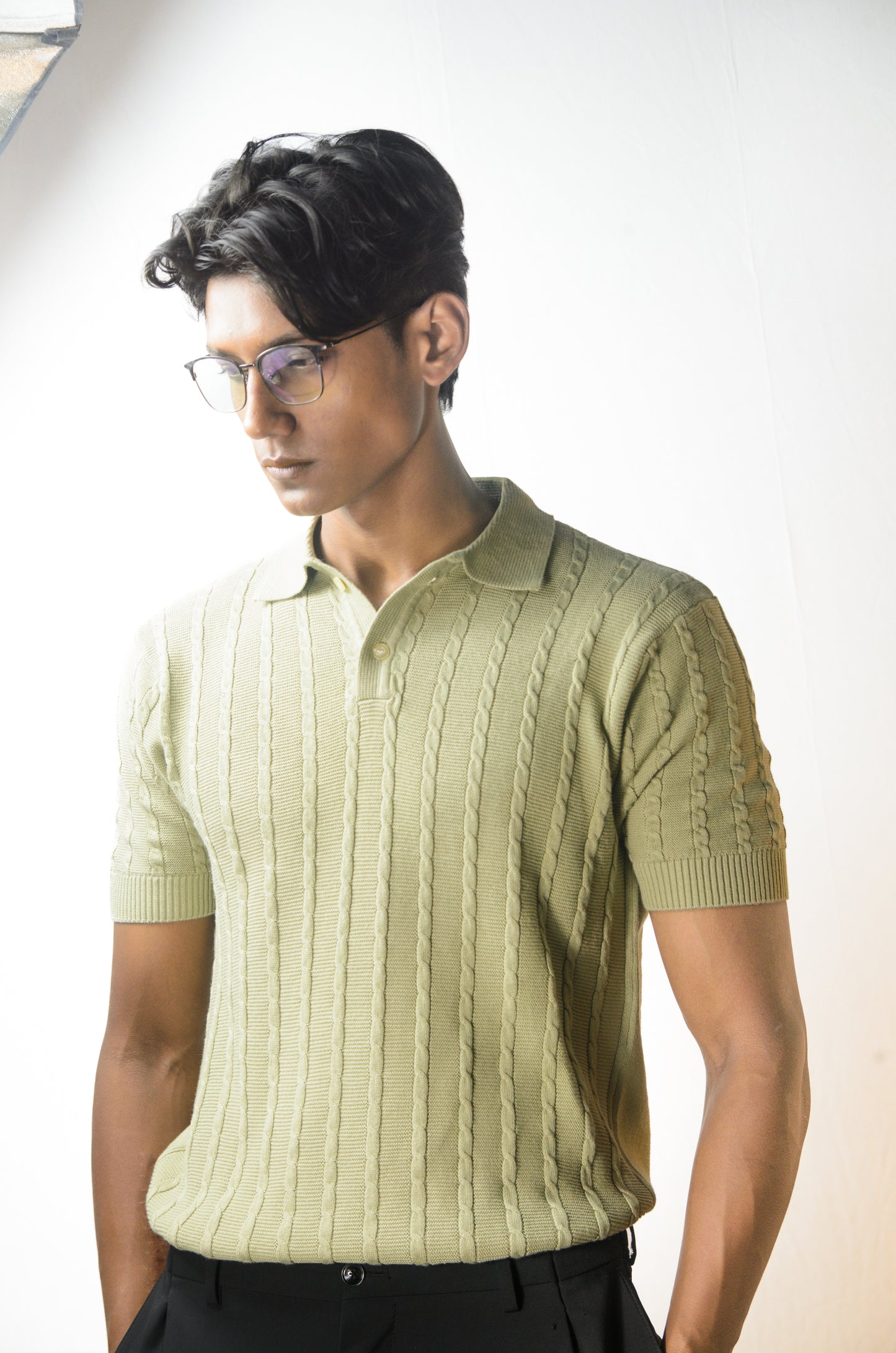 Cabel Knit T-Shirt - PISTA