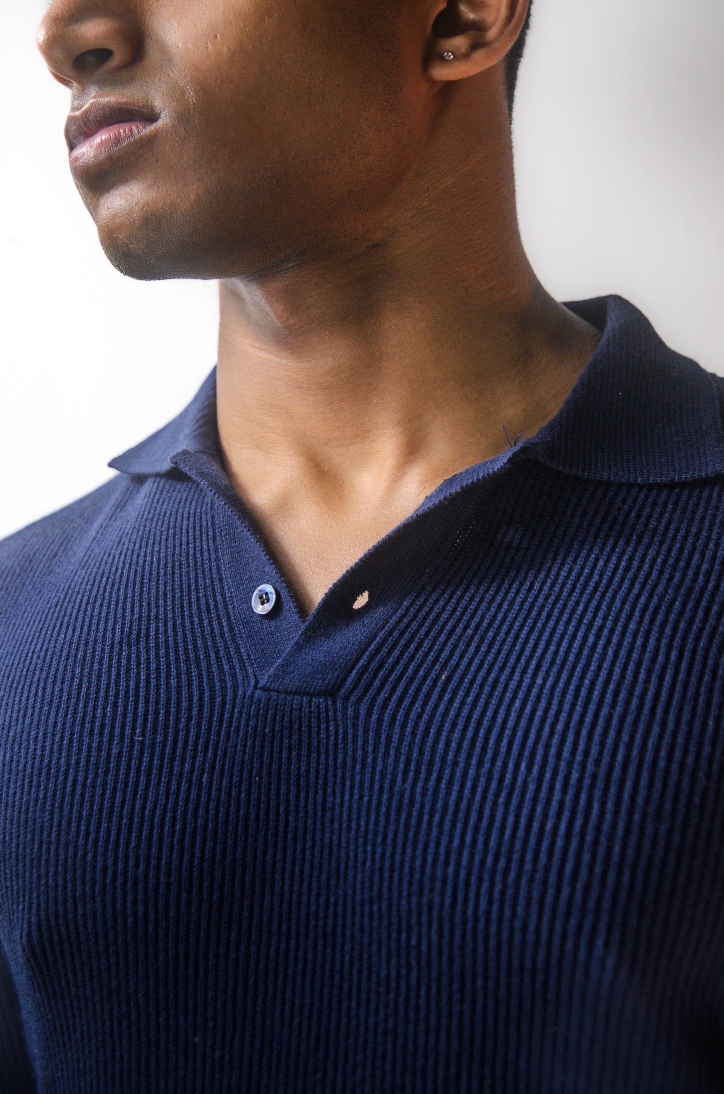 The Valmont Full Sleeve Polo - NAVY
