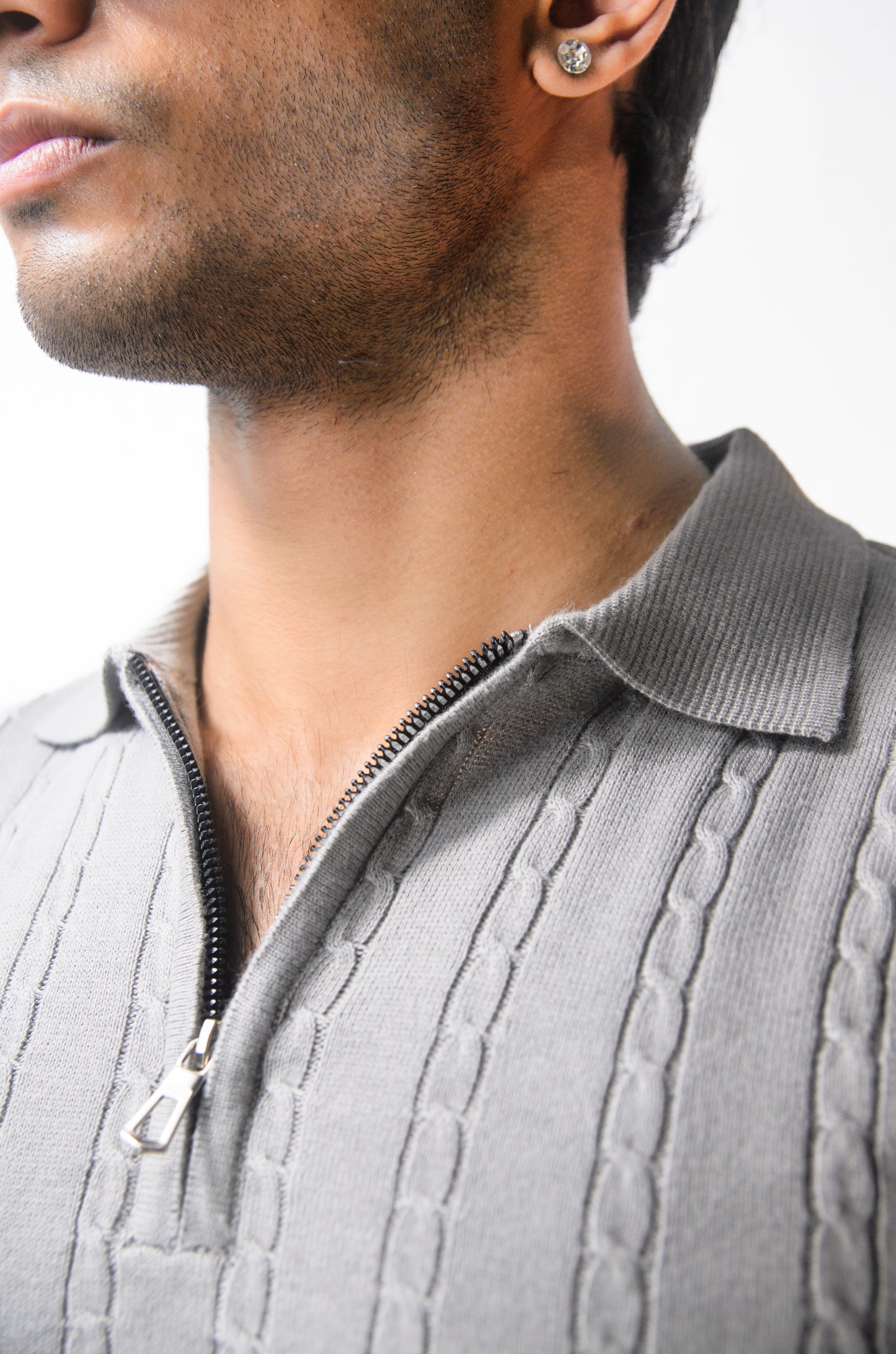 Swiss Elegance Full Sleeve T-shirt-GRAY