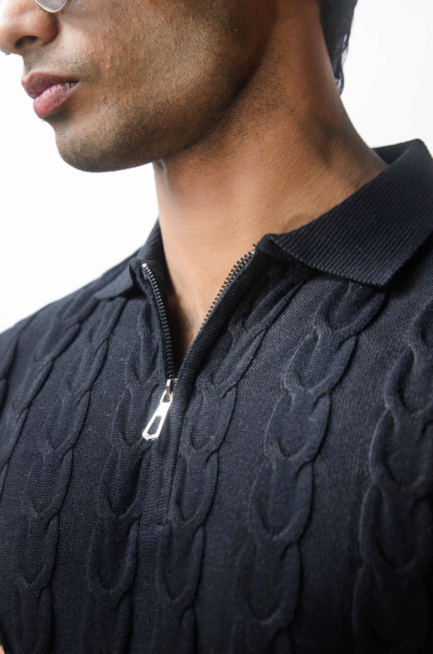 The Oakmont Knit T-Shirt- BLACK
