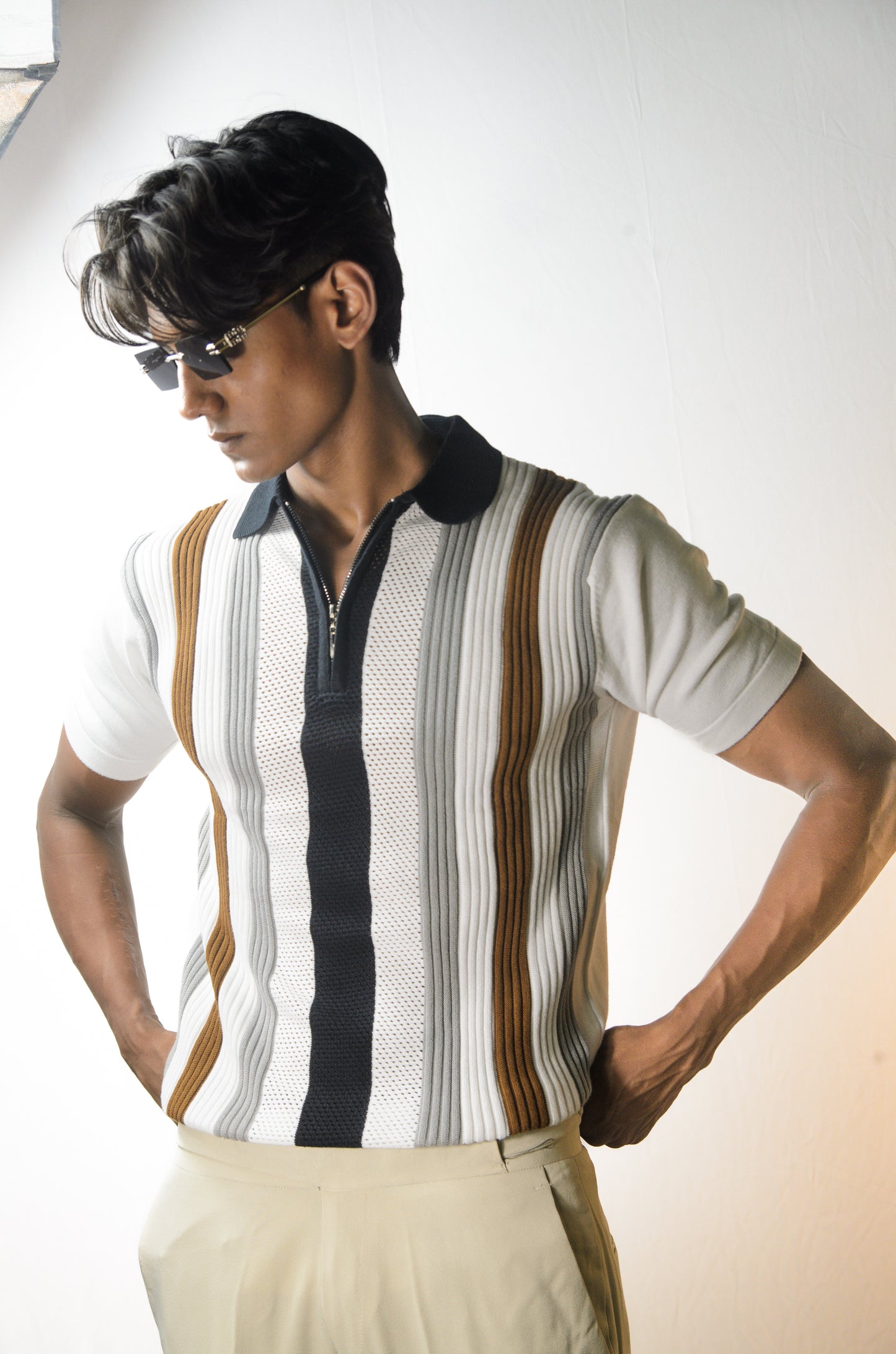 Multi Stripped Classic Polo T-Shirt