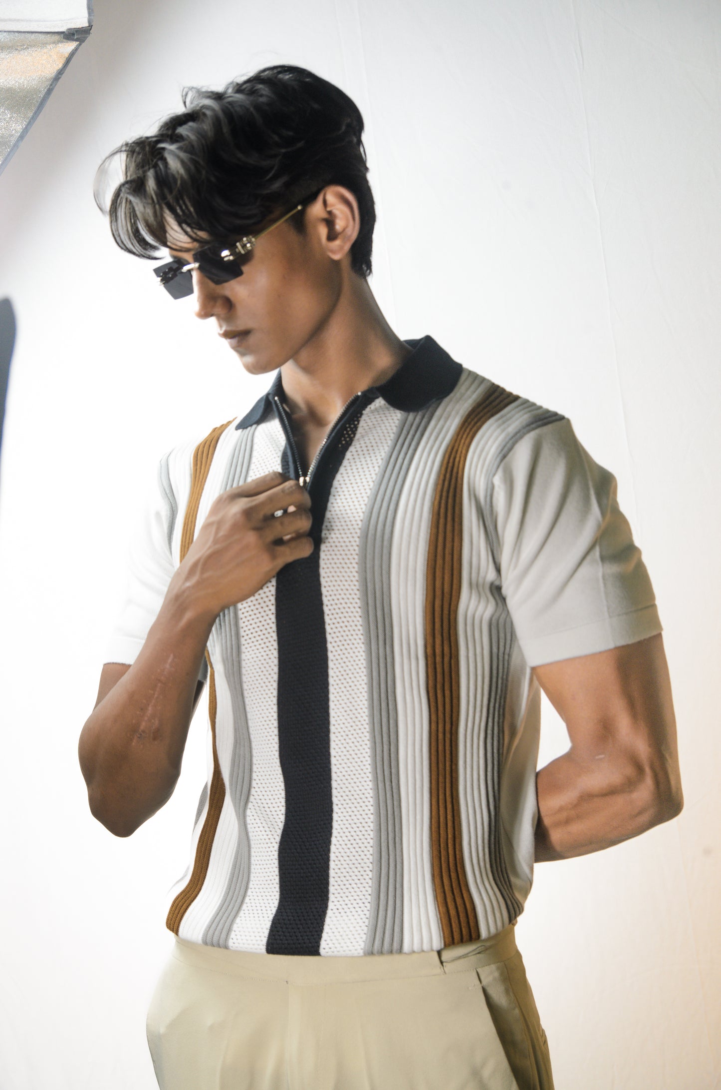 Multi Stripped Classic Polo T-Shirt