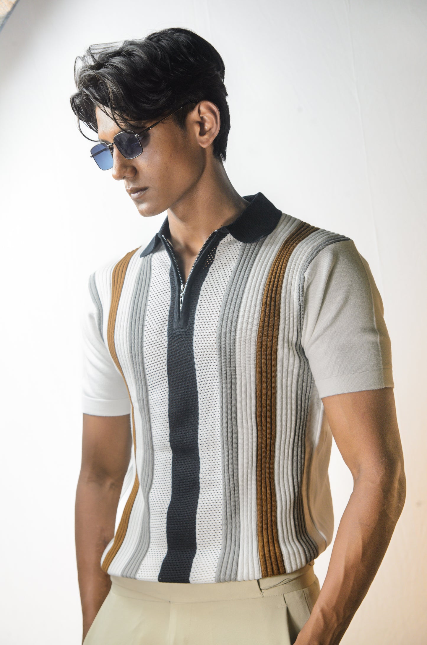 Multi Stripped Classic Polo T-Shirt