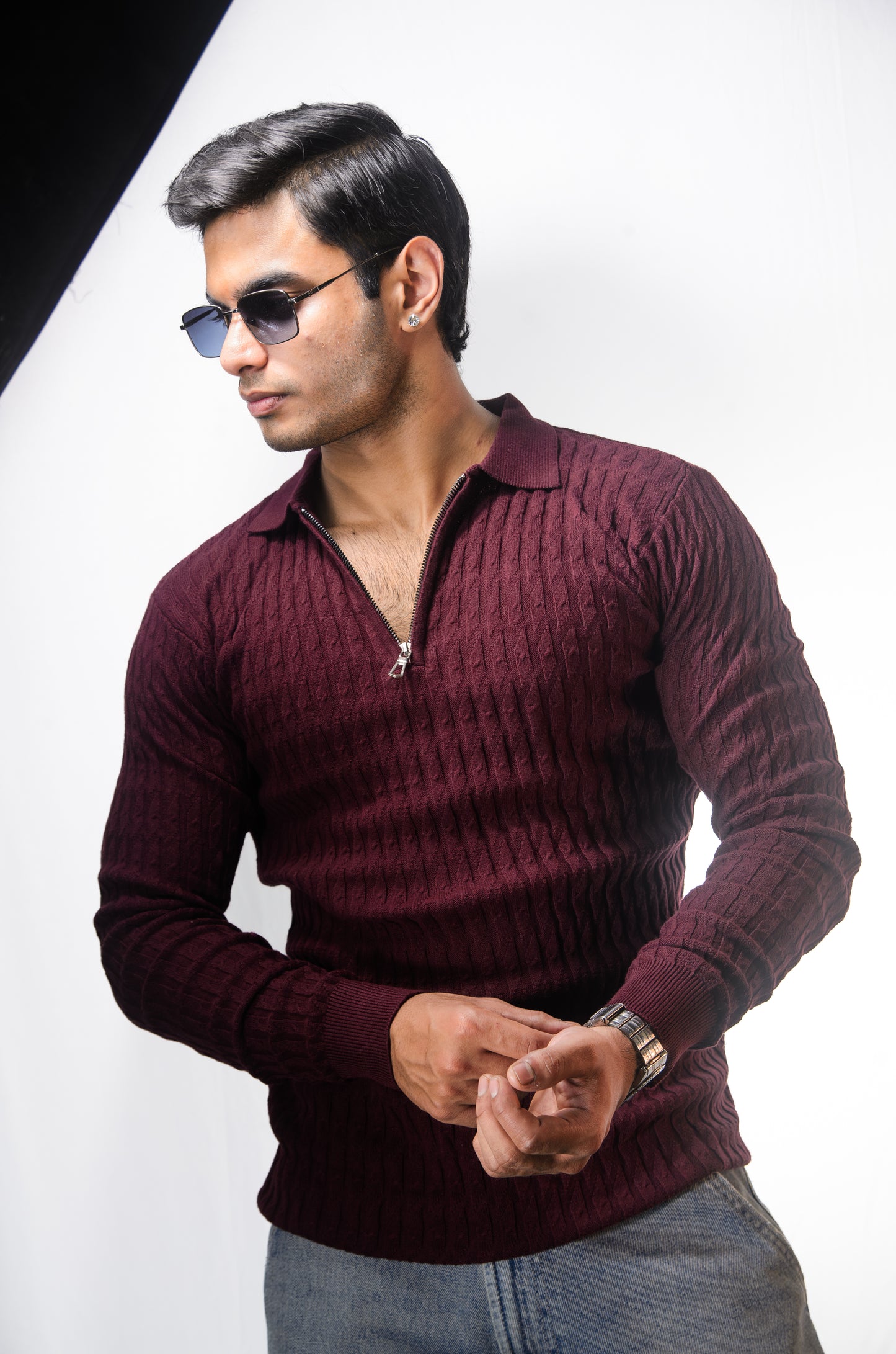 The Milanese Full Sleeve T-shirt-WINE