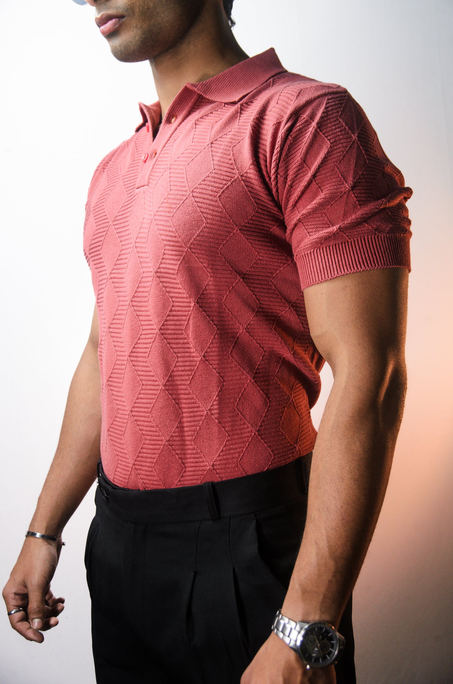 The Chelsea Knit T-Shirt - PEACH