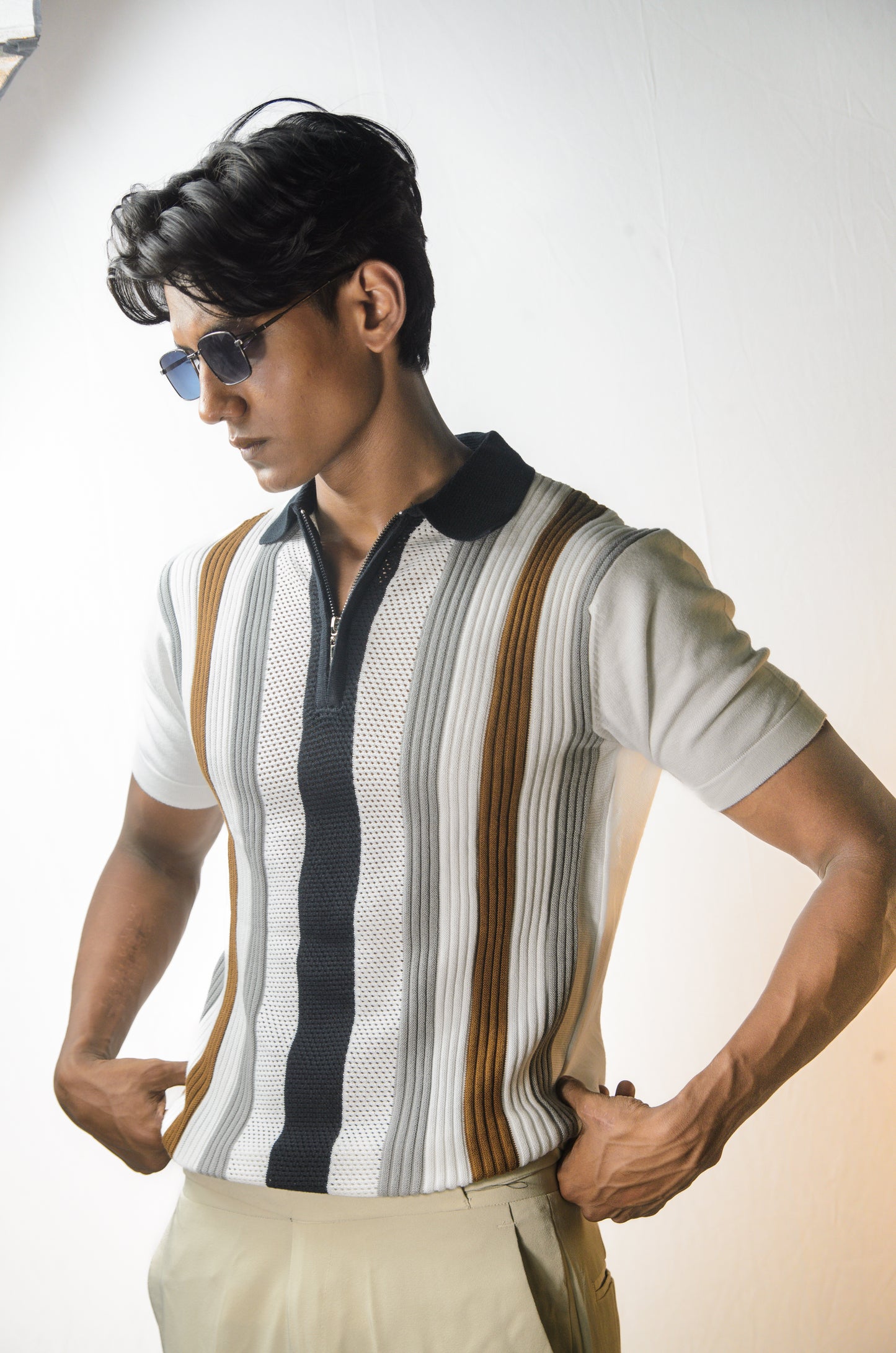 Multi Stripped Classic Polo T-Shirt