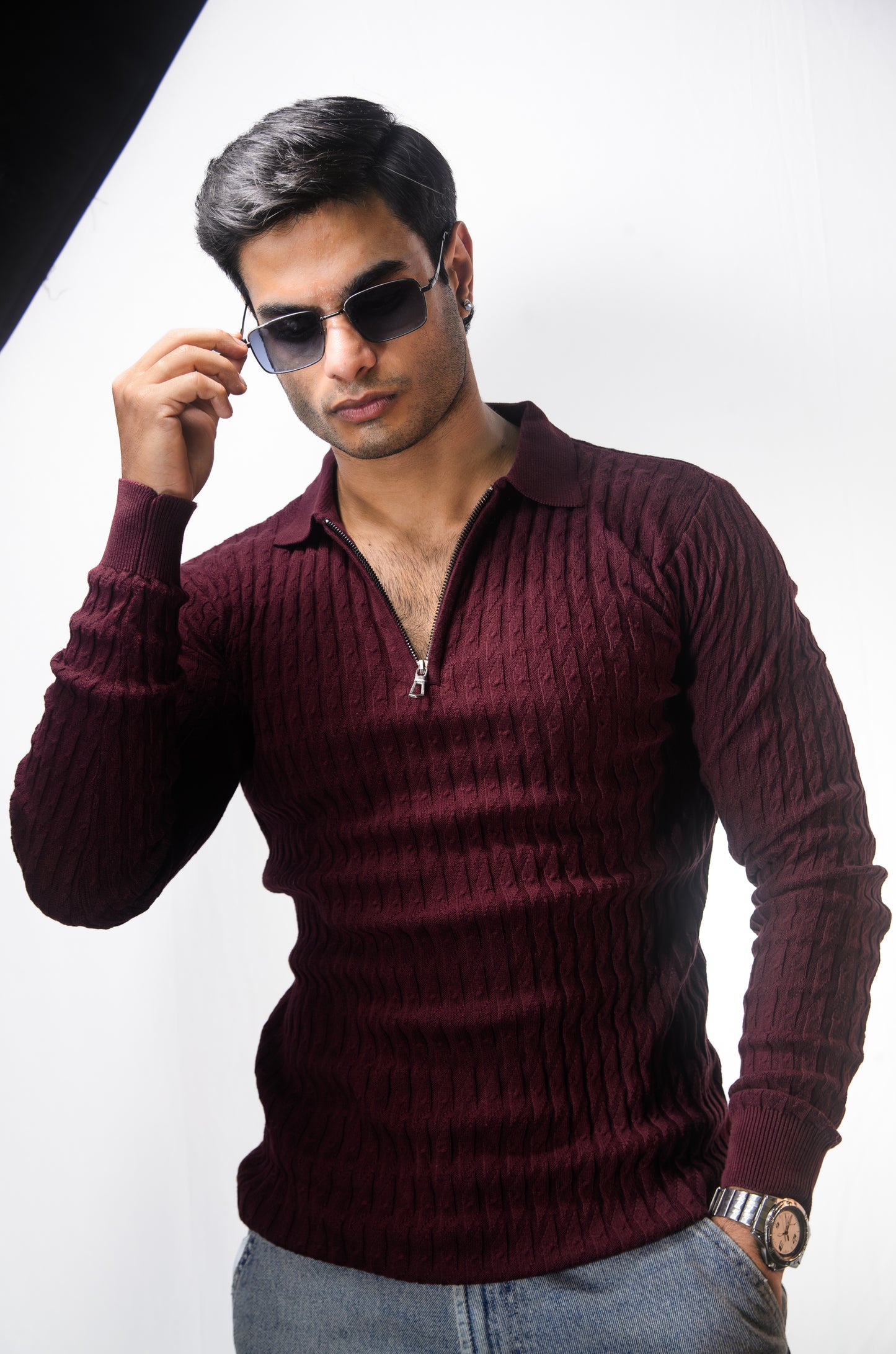 The Milanese Full Sleeve T-shirt-WINE