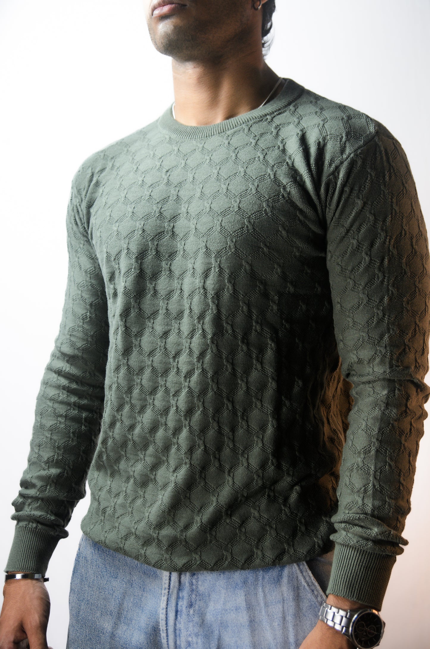 Oslo Luxe Full Sleeve T-shirt-M.Green