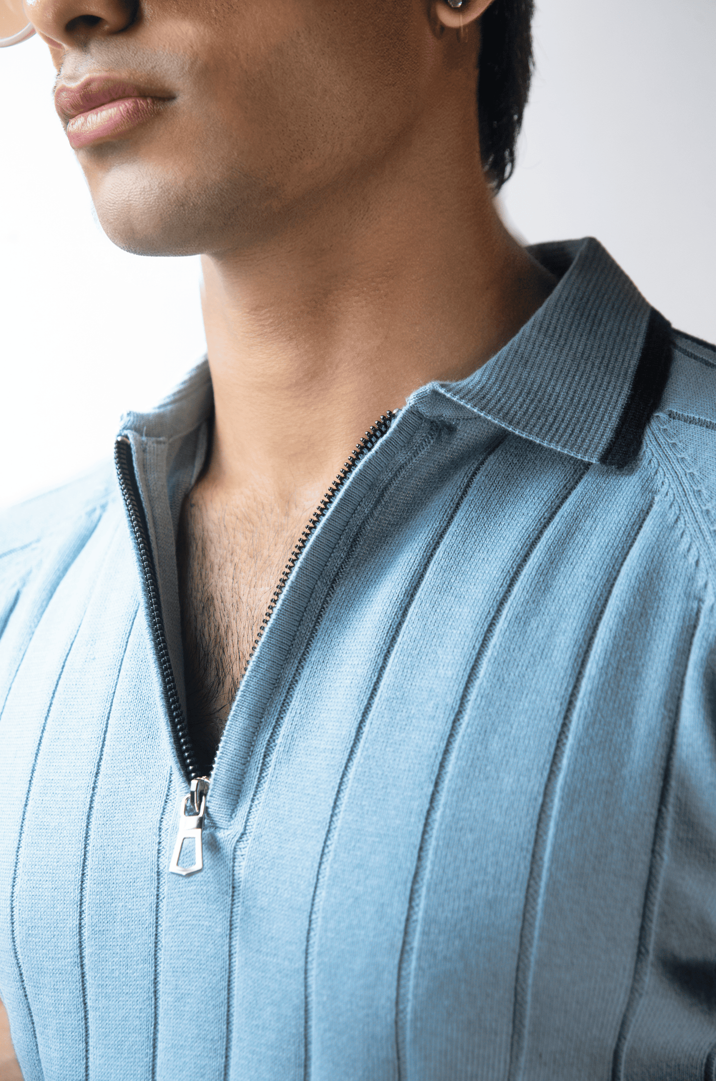 Clubline Textured Polo - SKY BLUE