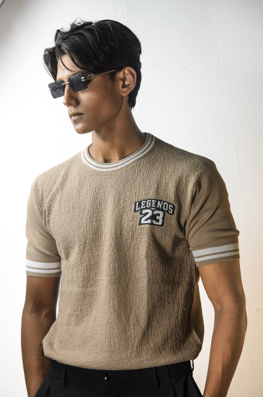 Towel Knit Legend T-Shirt - BEIGE