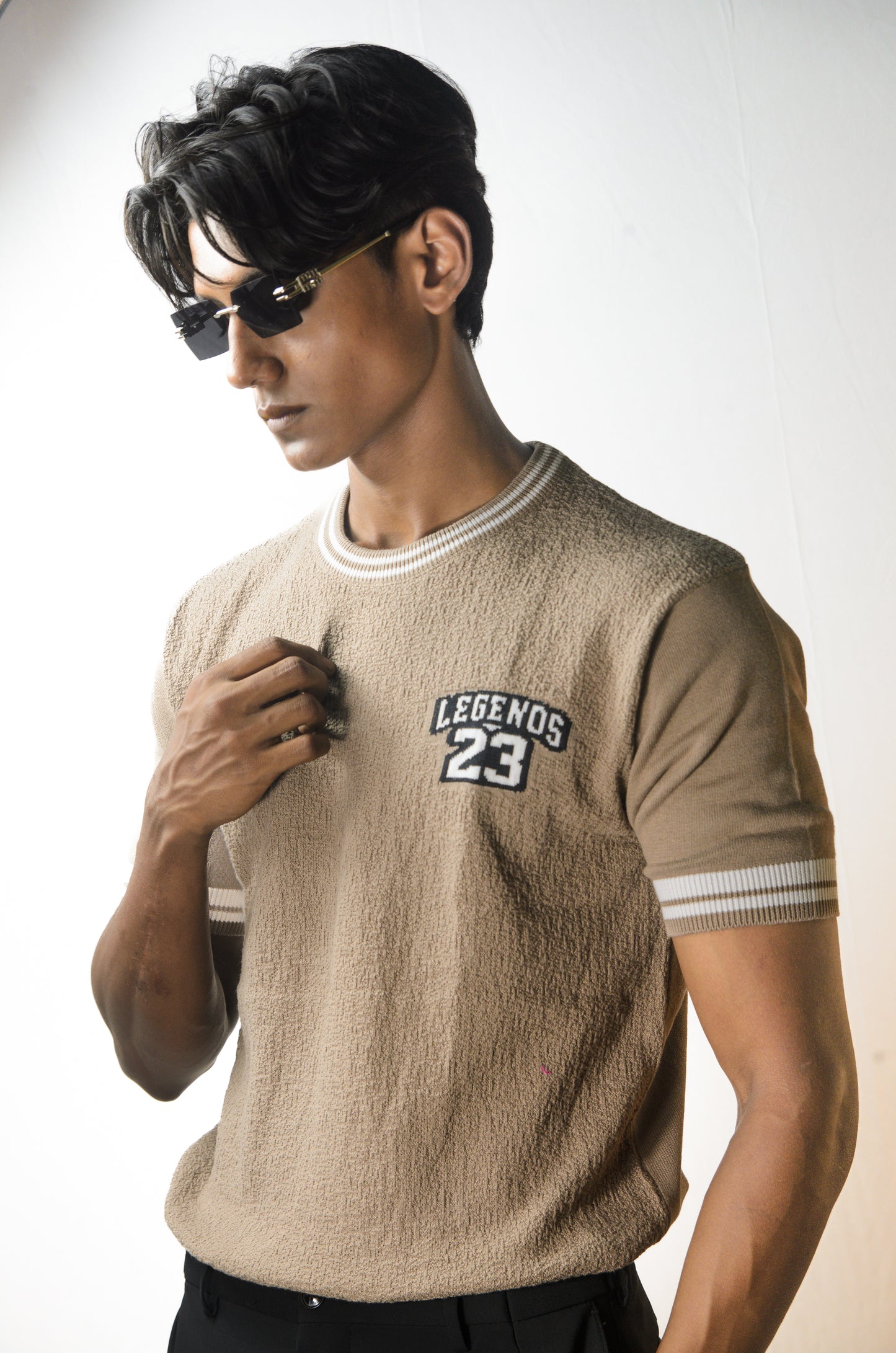 Towel Knit Legend T-Shirt - BEIGE