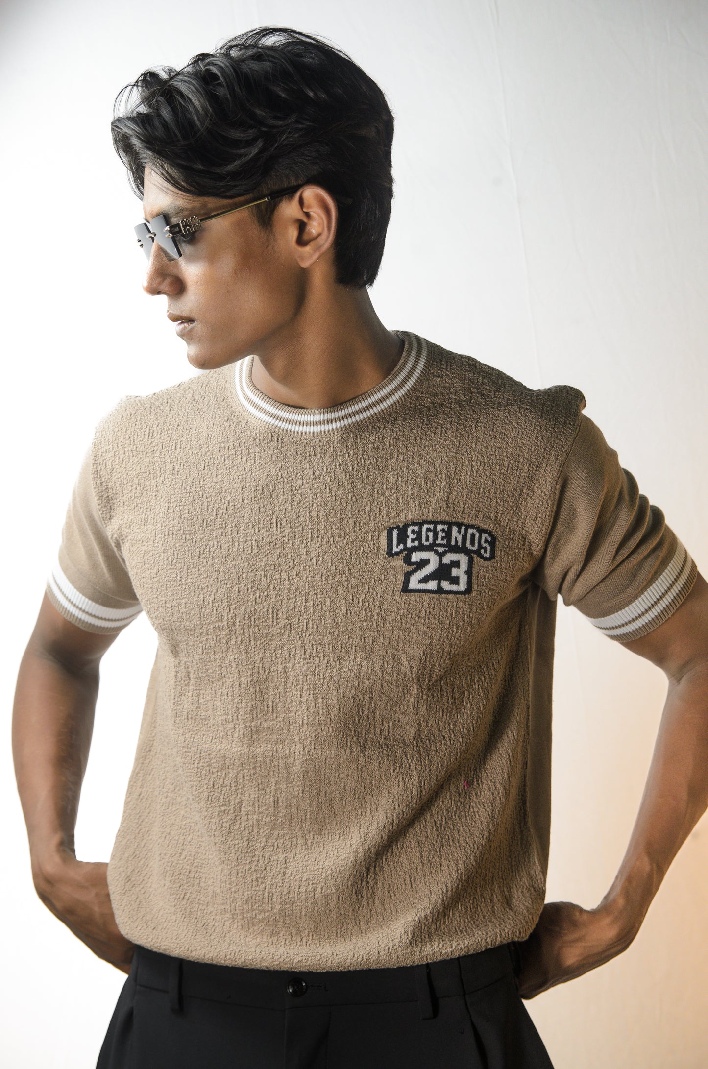 Towel Knit Legend T-Shirt - BEIGE