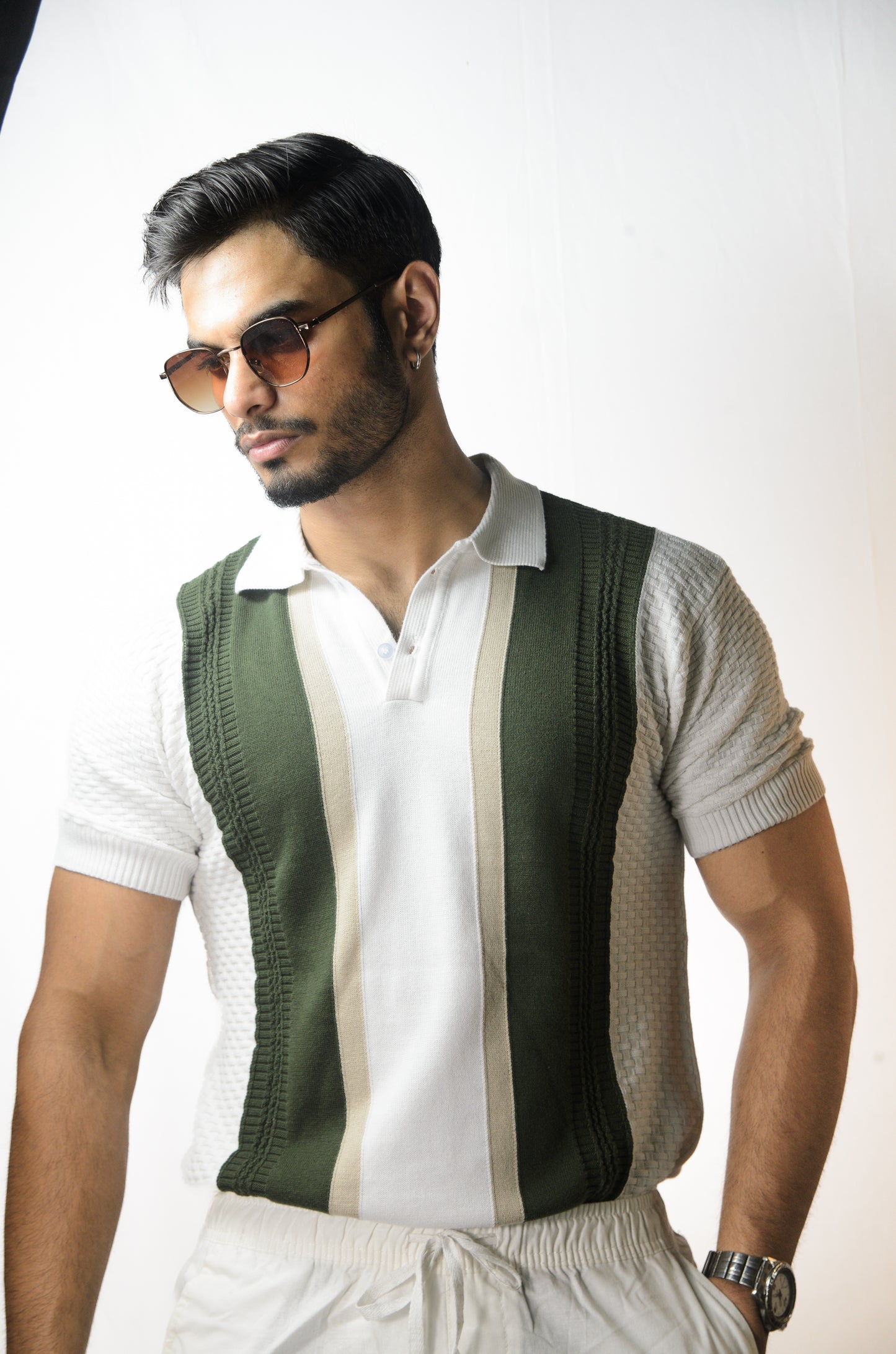 Shelf Knit T-Shirt - WHITE