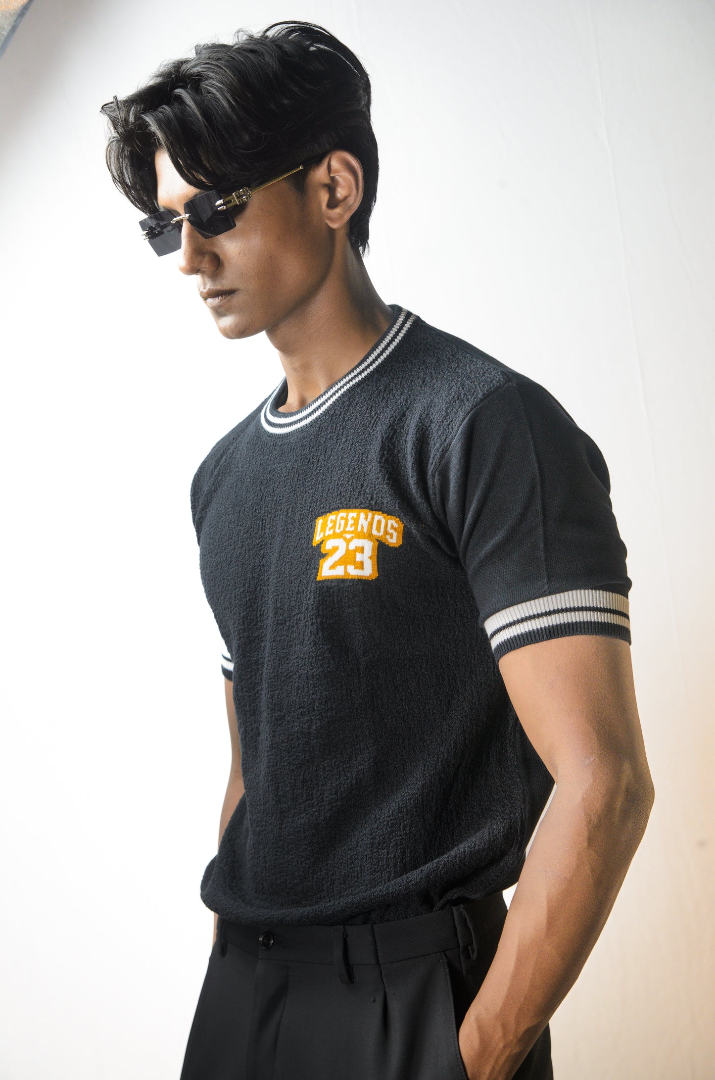 Towel Knit Legend T-Shirt - BLACK