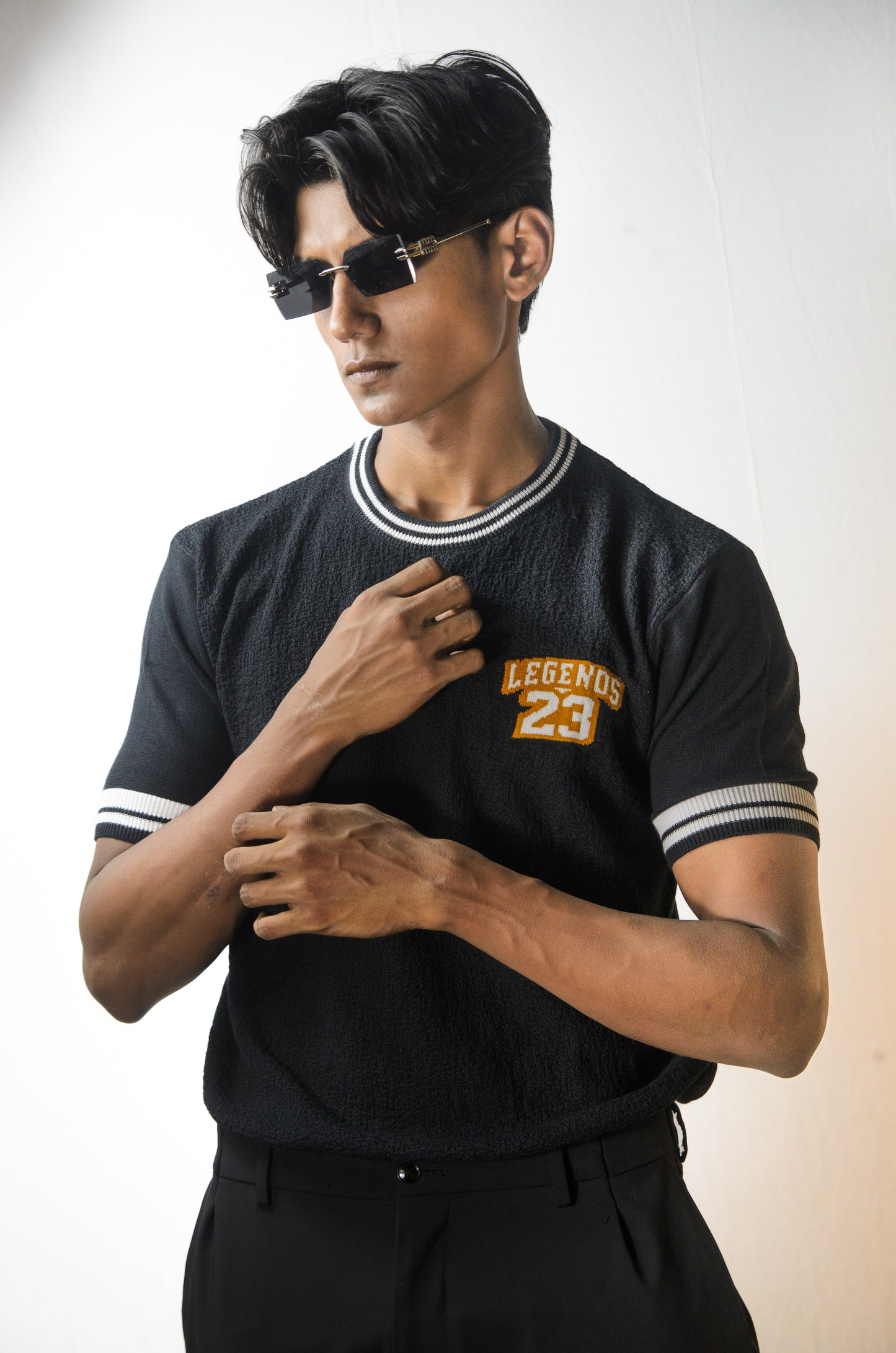 Towel Knit Legend T-Shirt - BLACK