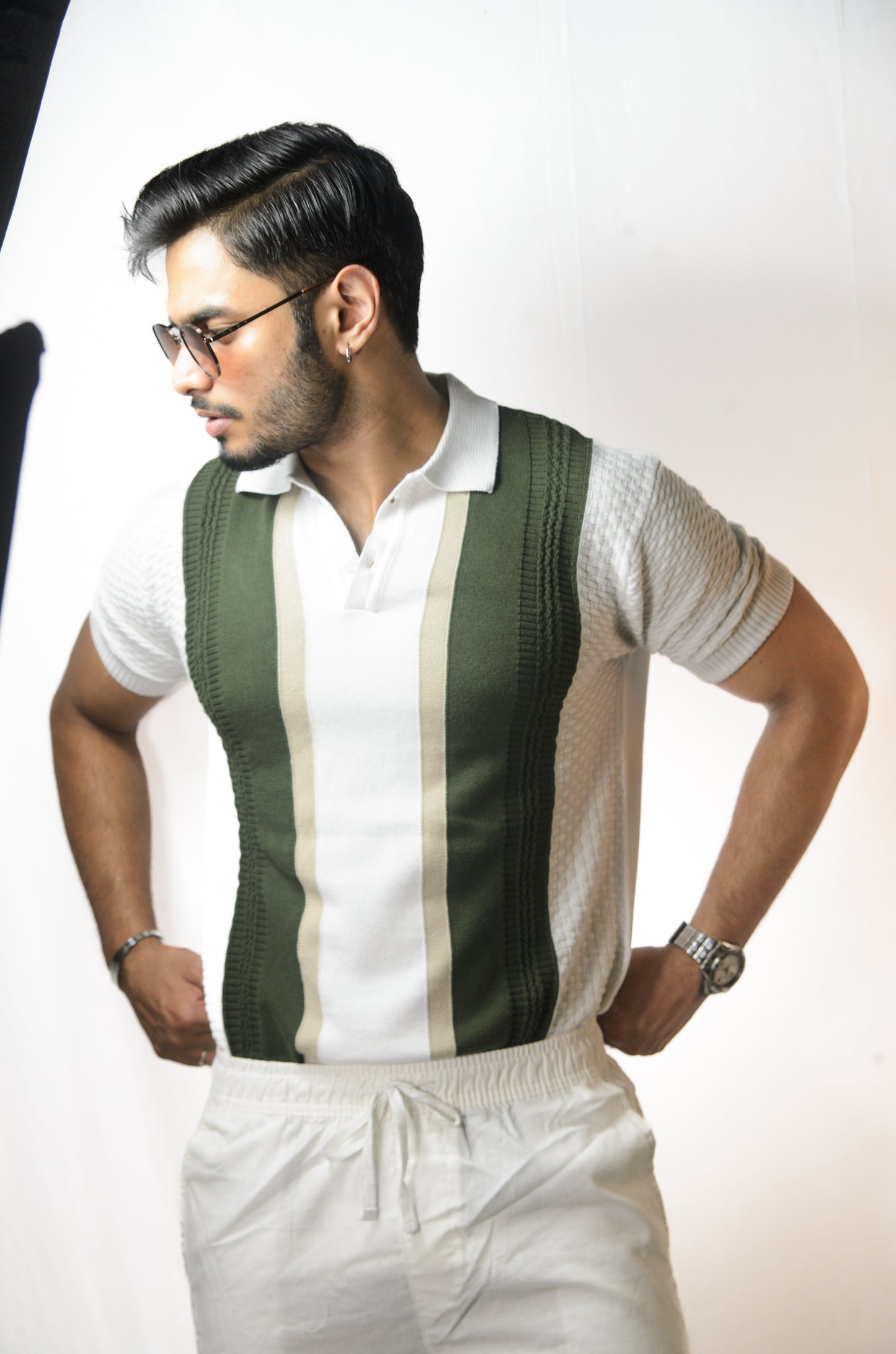 Shelf Knit T-Shirt - WHITE