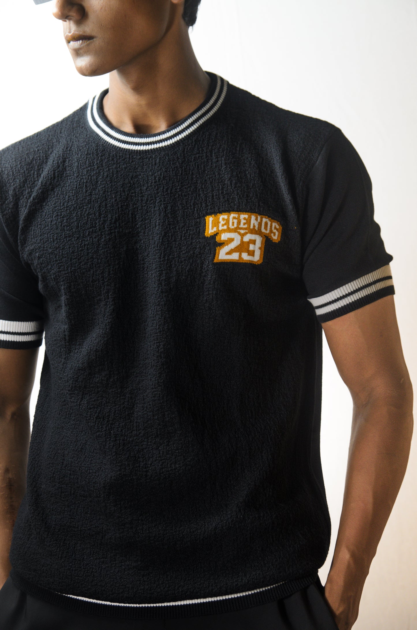 Towel Knit Legend T-Shirt - BLACK