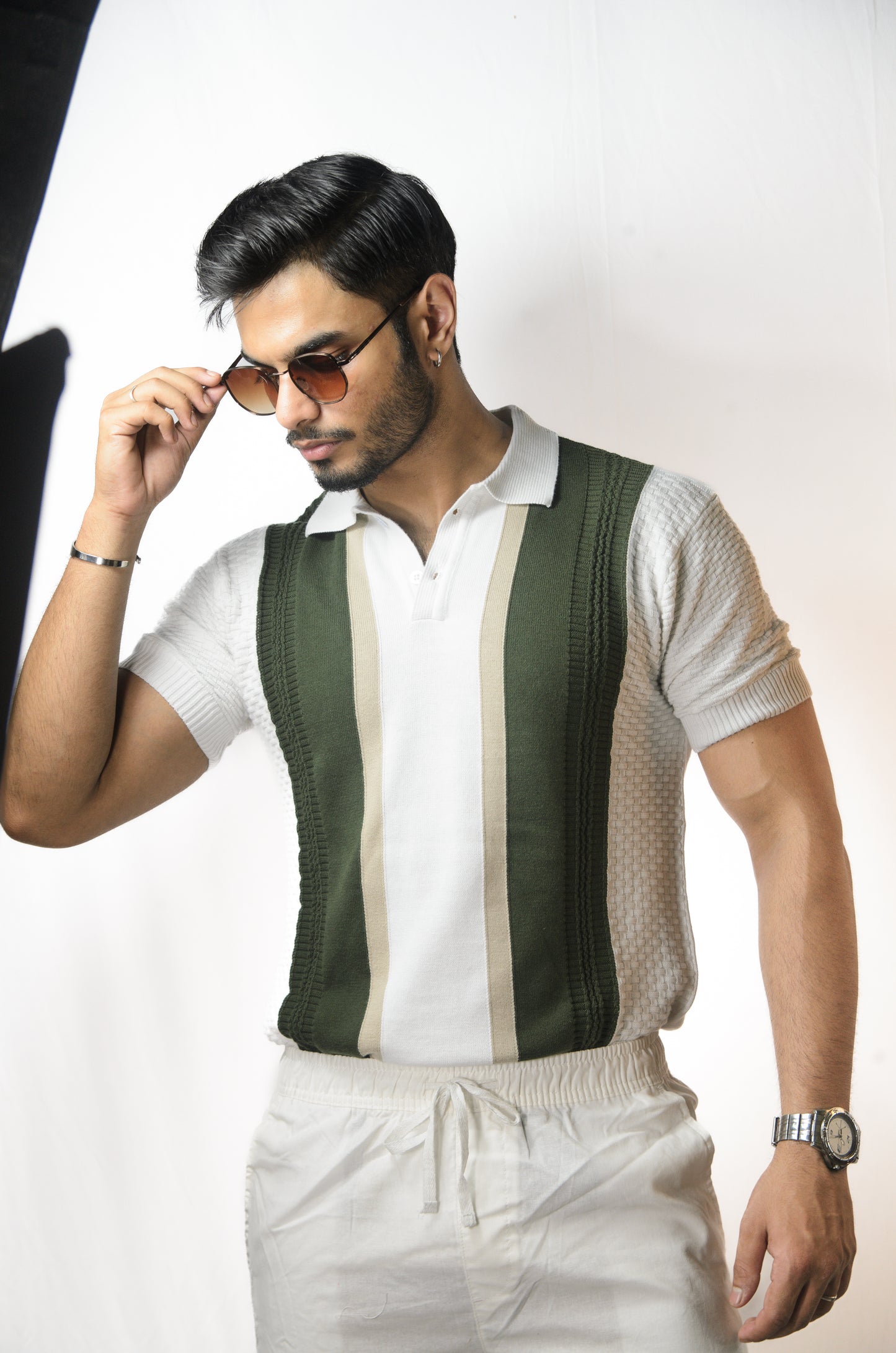 Shelf Knit T-Shirt - WHITE