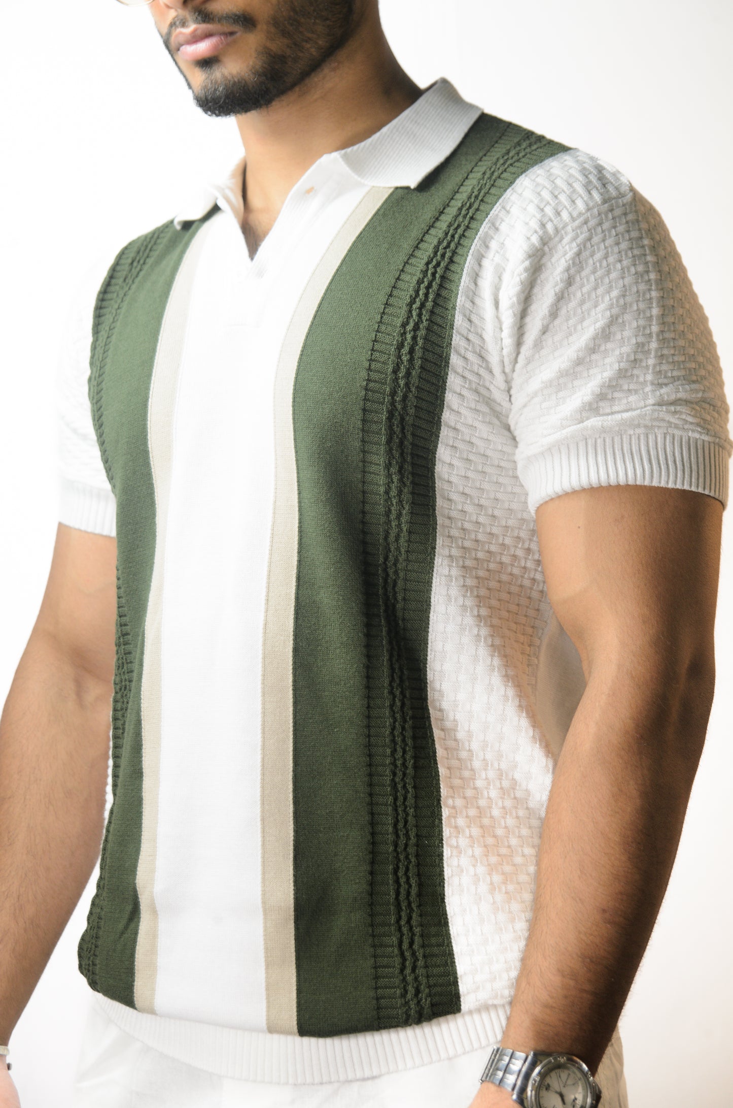 Shelf Knit T-Shirt - WHITE