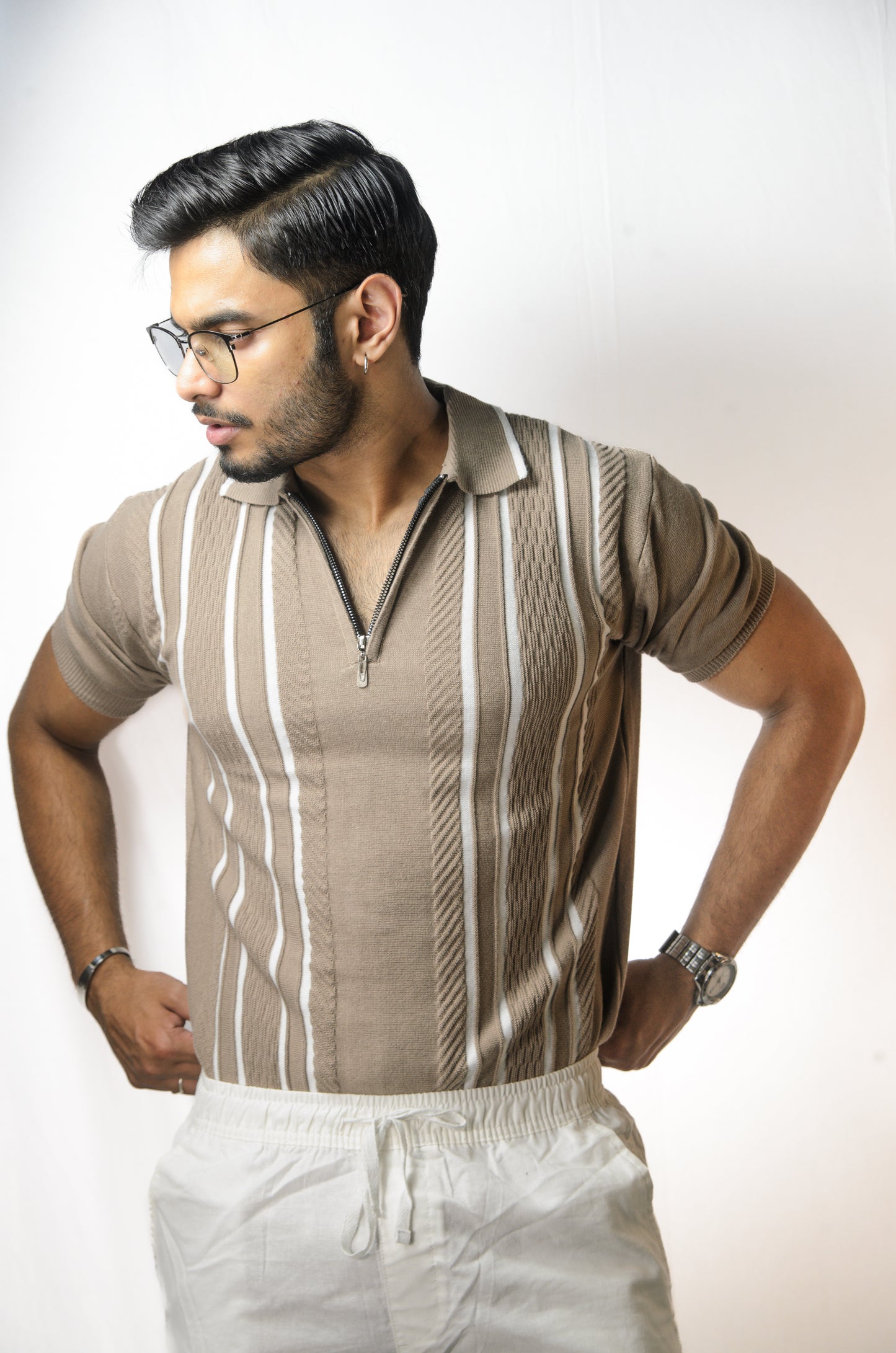Textured Polo T-Shirt - MOUSE