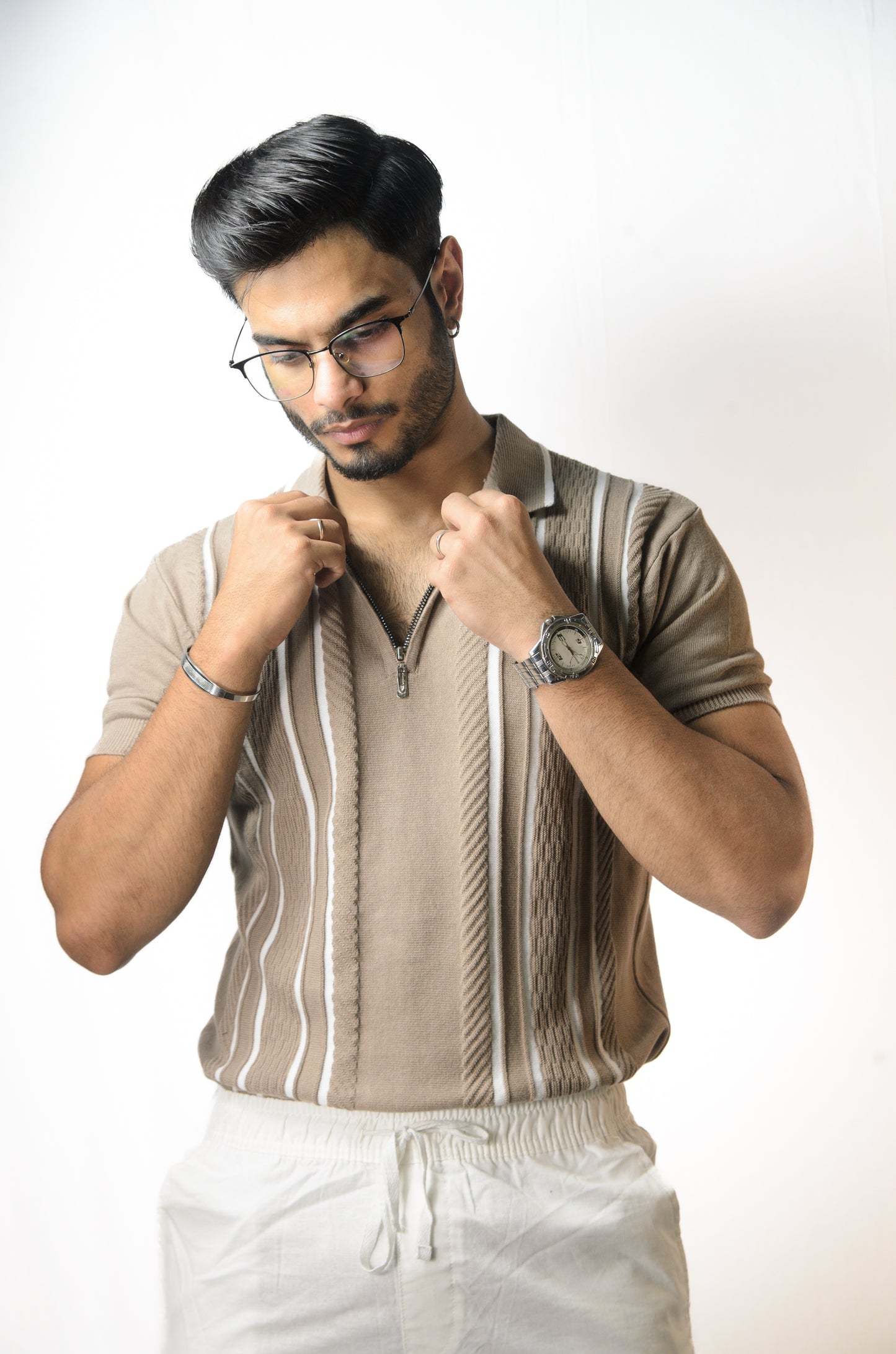 Textured Polo T-Shirt - MOUSE