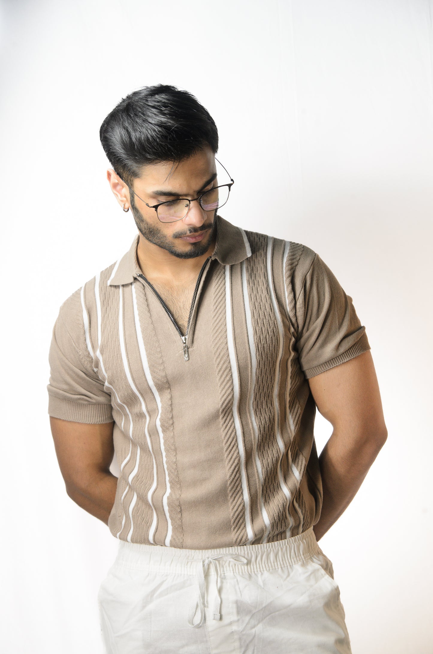 Textured Polo T-Shirt - MOUSE