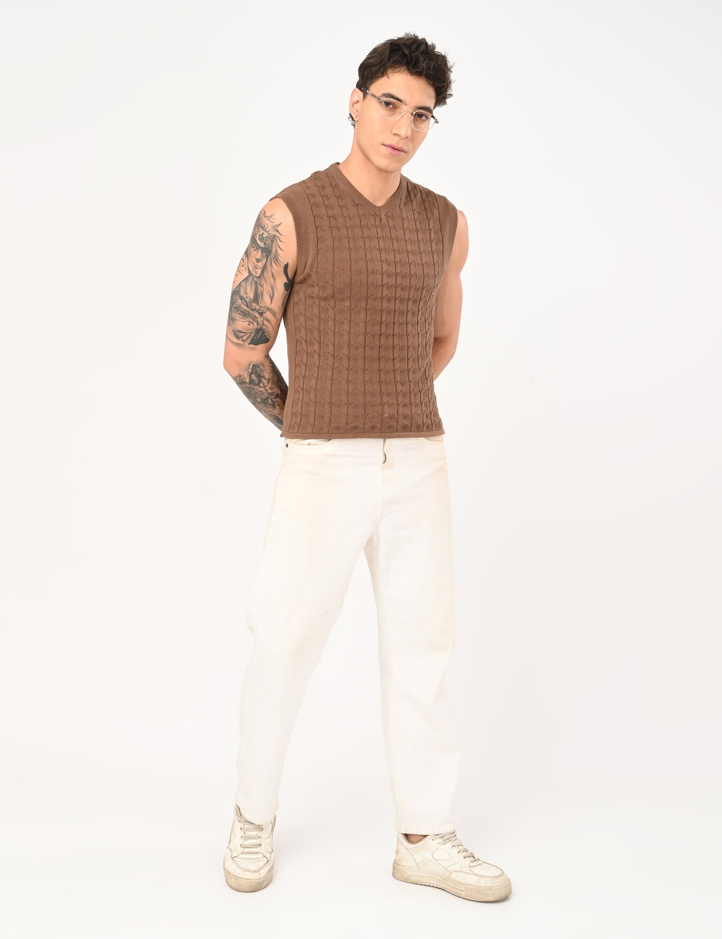 Aero Knit Vest - ALMOND