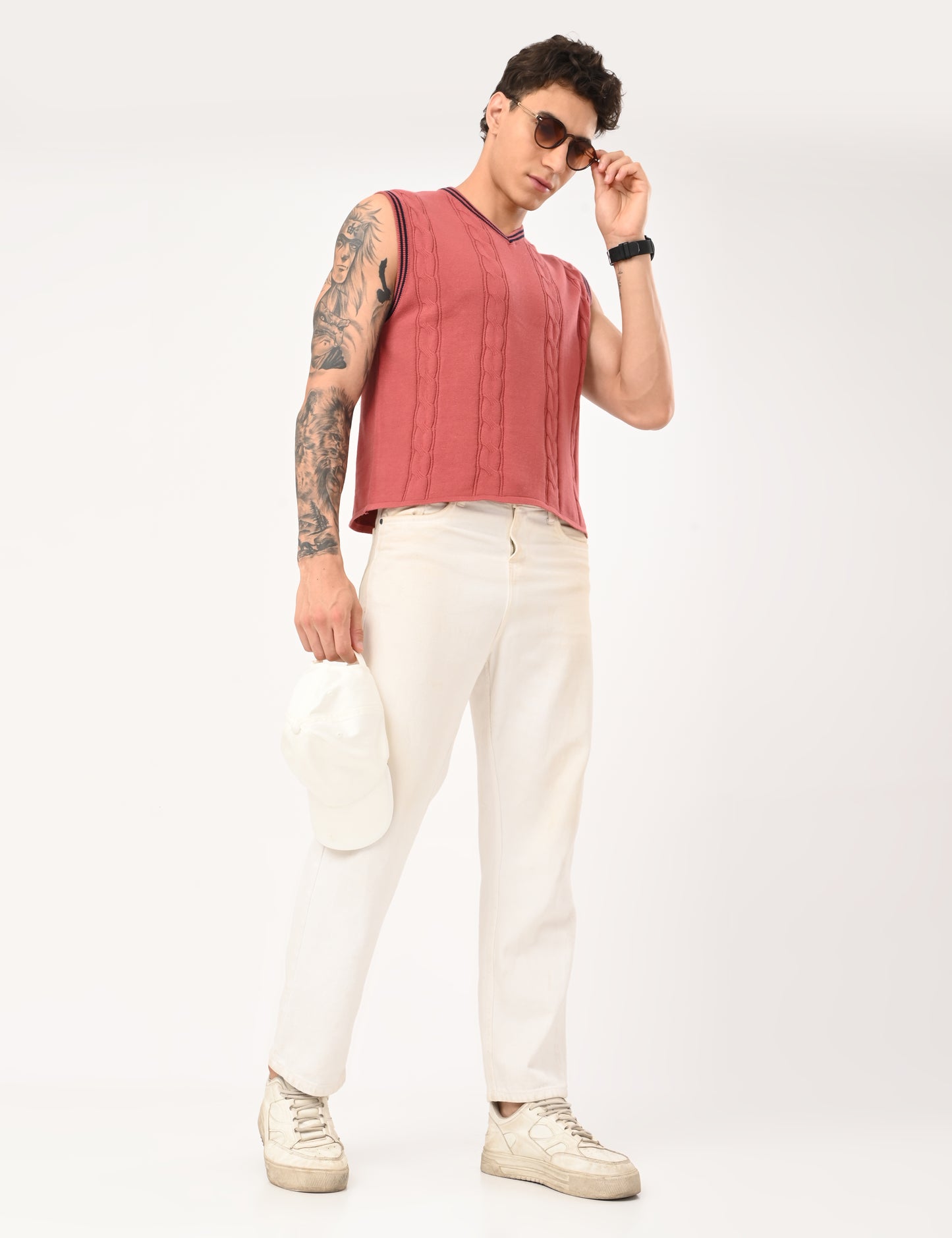 Halston Knit vest - CORAL