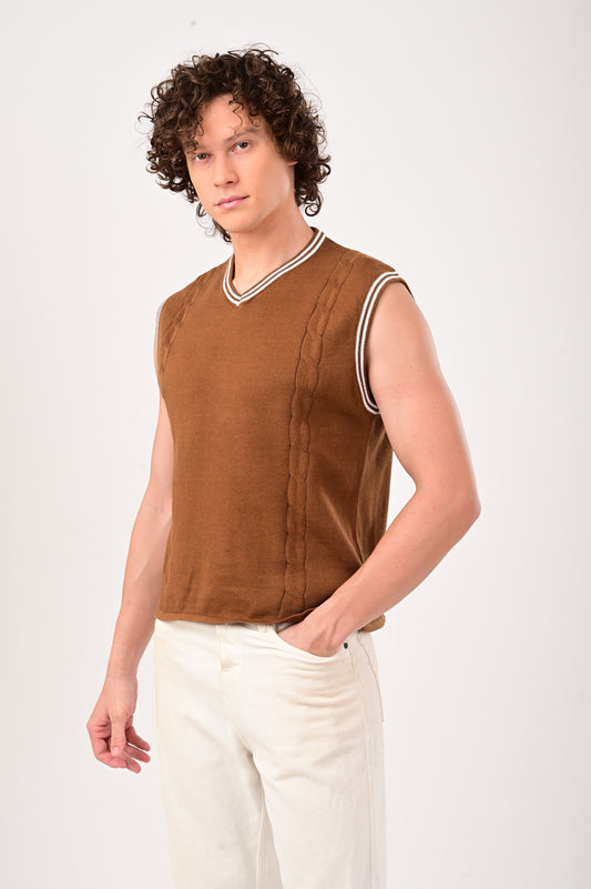 Westford Summer Vest - BROWN