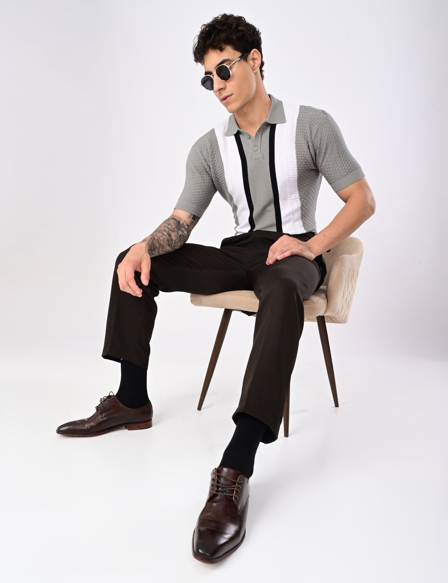 Shelf Knit Tshirt - GREY